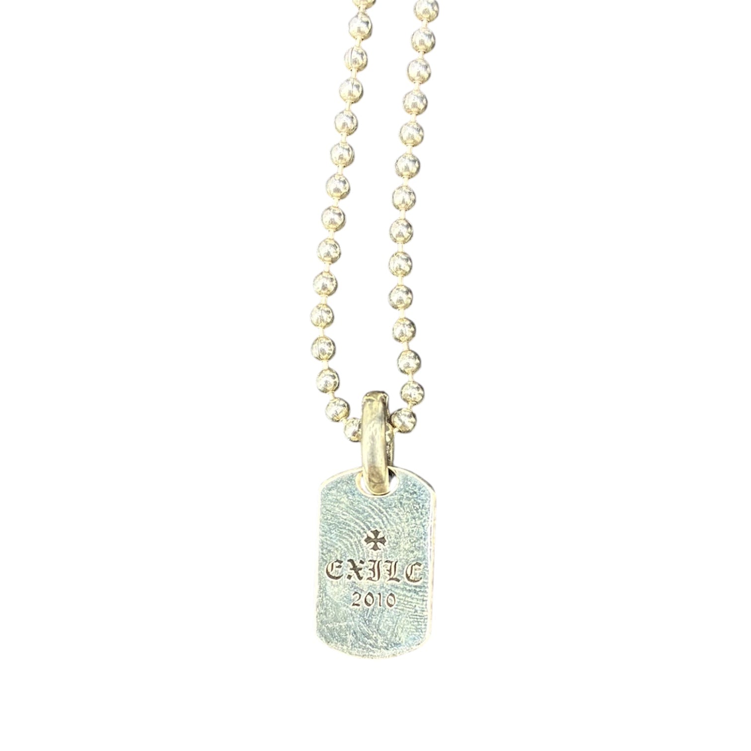 CHROME HEARTS BABY FAT DOG TAG ROLLING STONES PENDANT