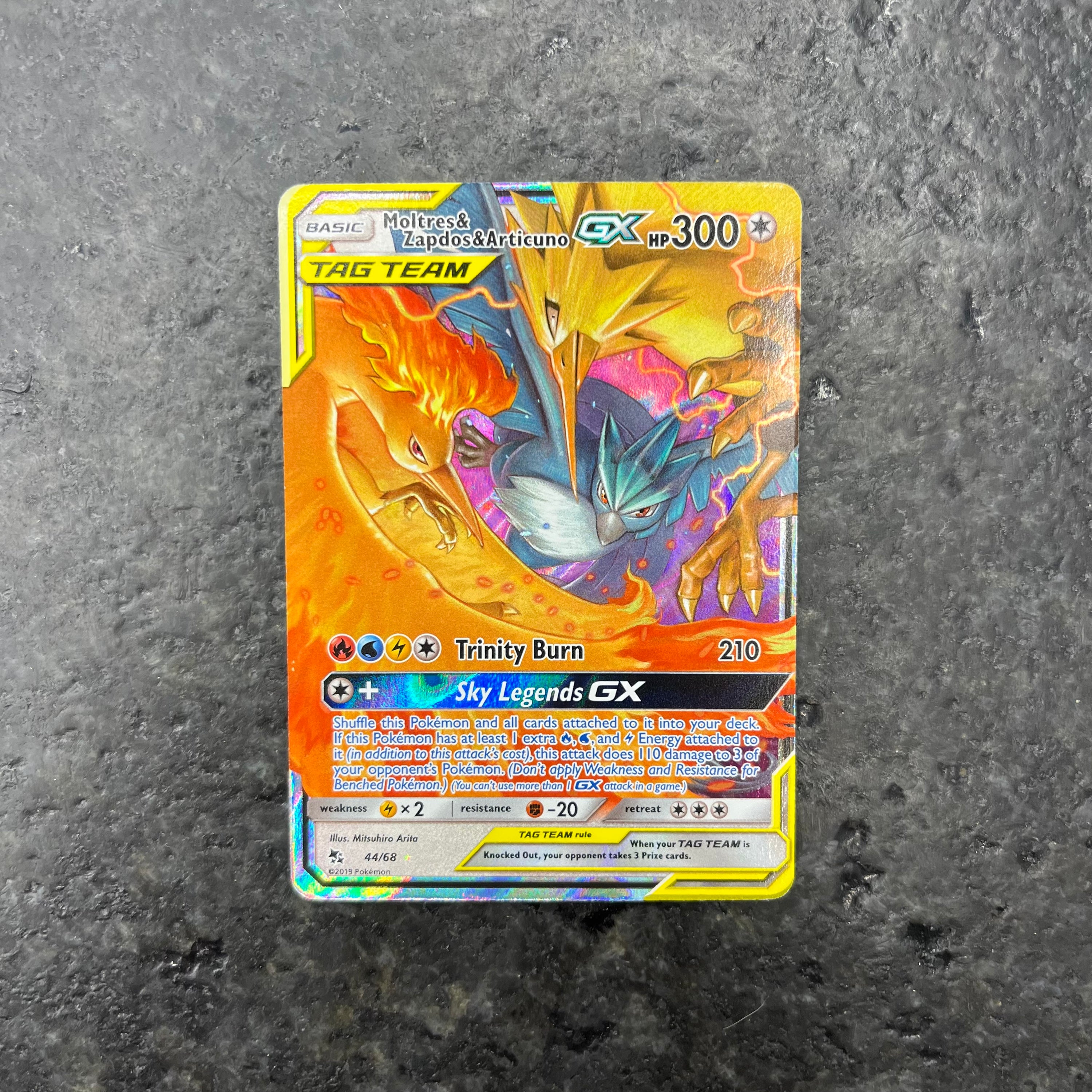 MOLTRES & ZAPDOS & ARTICUNO GX TAG TEAM 44/68 (NM)