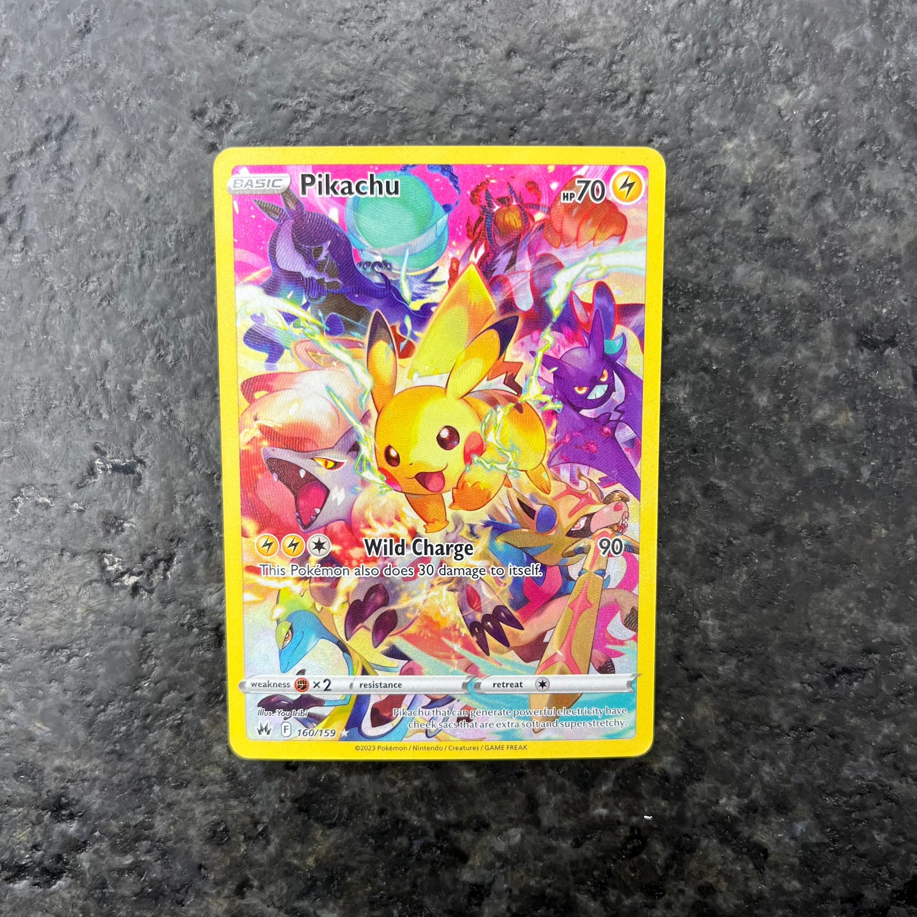 PIKACHU CROWN ZENITH SECRET RARE 160/159 (NM)