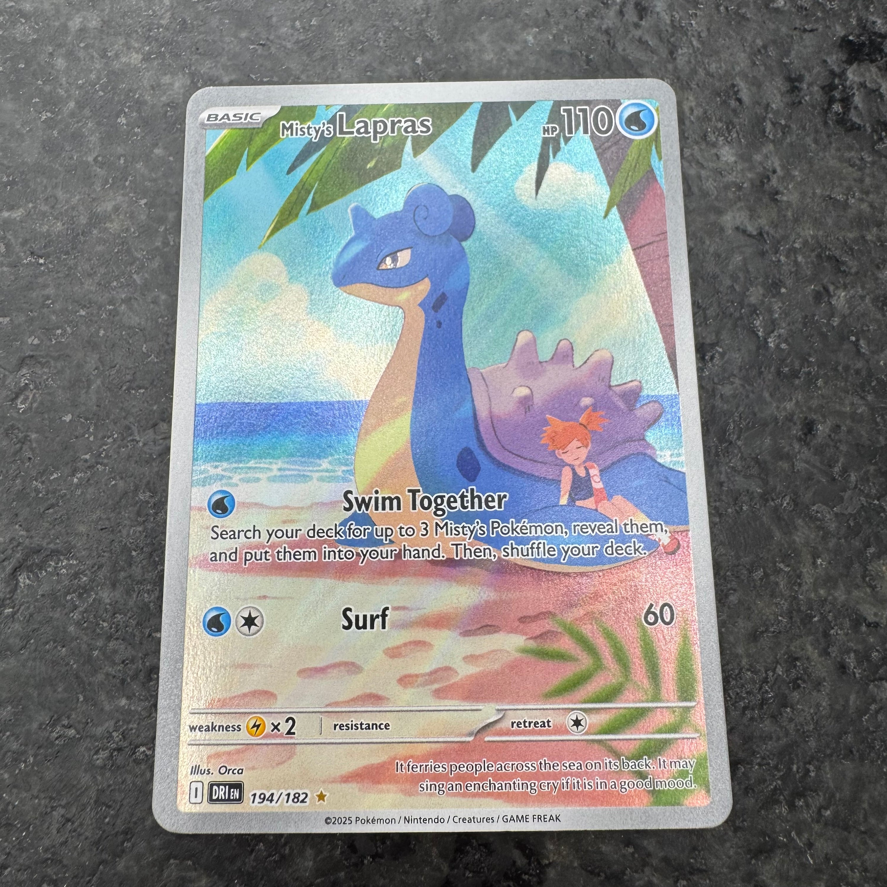 MISTYS LAPRAS ILLUSTRATION RARE 194/182 (NM)