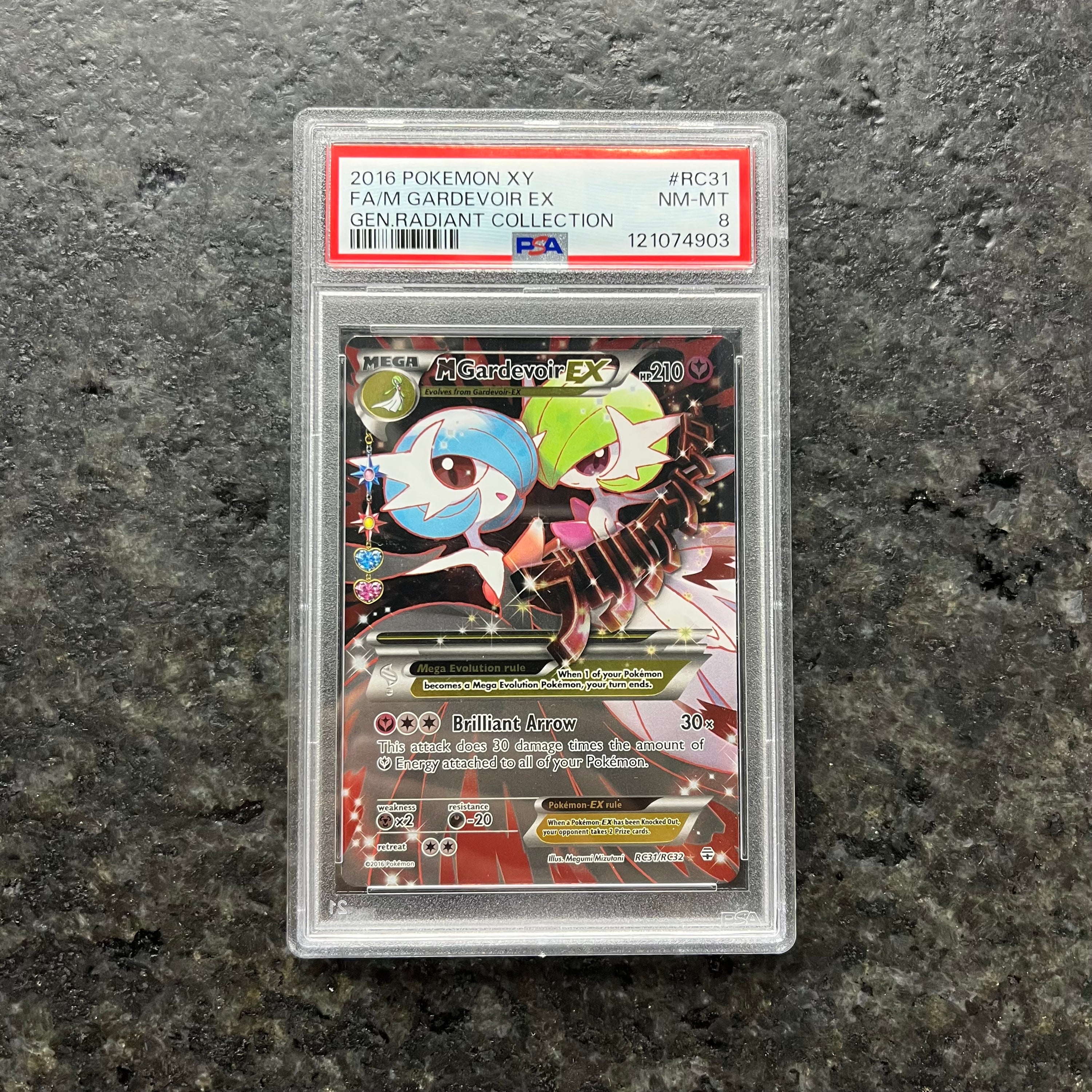 MEGA GARDEVOIR EX RADIANT COLLECTION ALT ART RC31/RC32 PSA 8