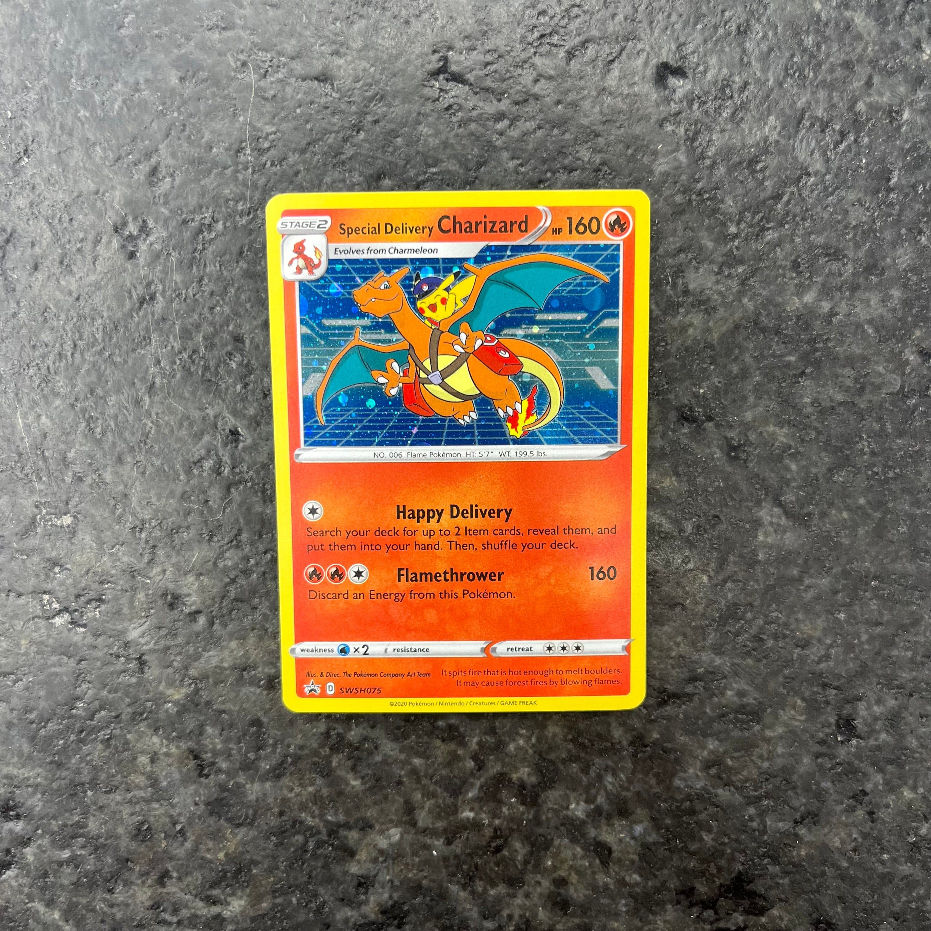 SPECIAL DELIVERY CHARIZARD SWSH075 PROMO HOLO (LP)