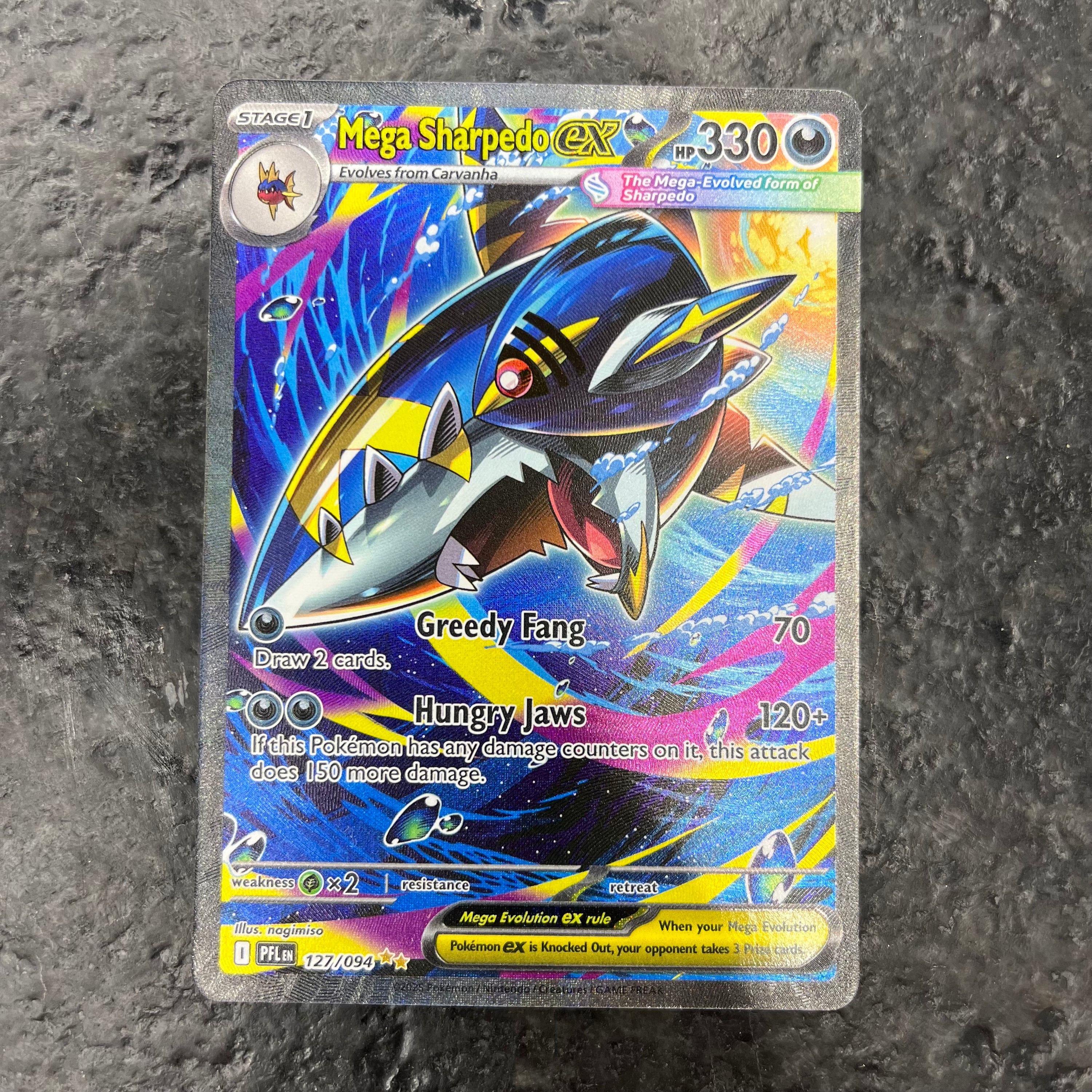 MEGA SHARPEDO EX PHANTASMAL FLAMES SIR 127/094 NM