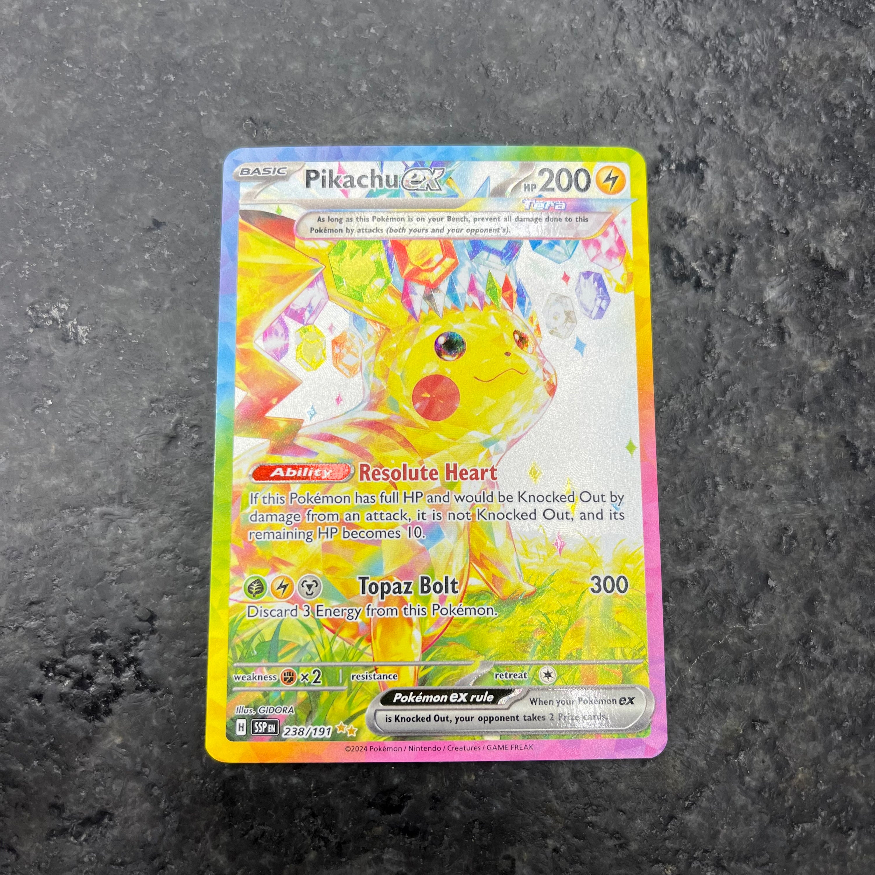 PIKACHU EX SURGING SPARKS SIR 238/191 NM