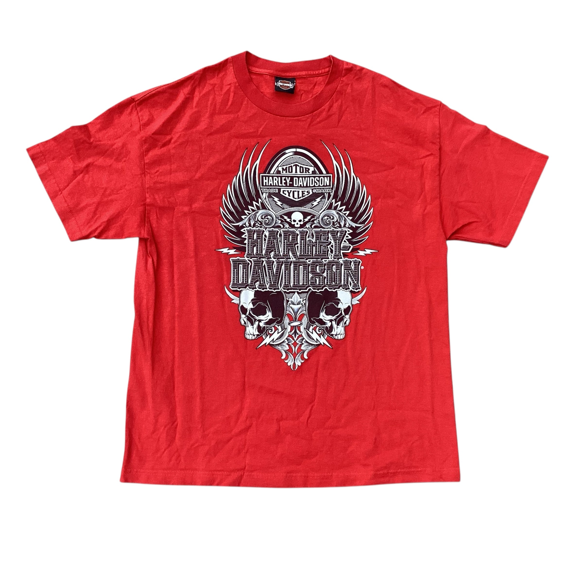 Y2K HARLEY DAVIDSON RED SKULL TEE