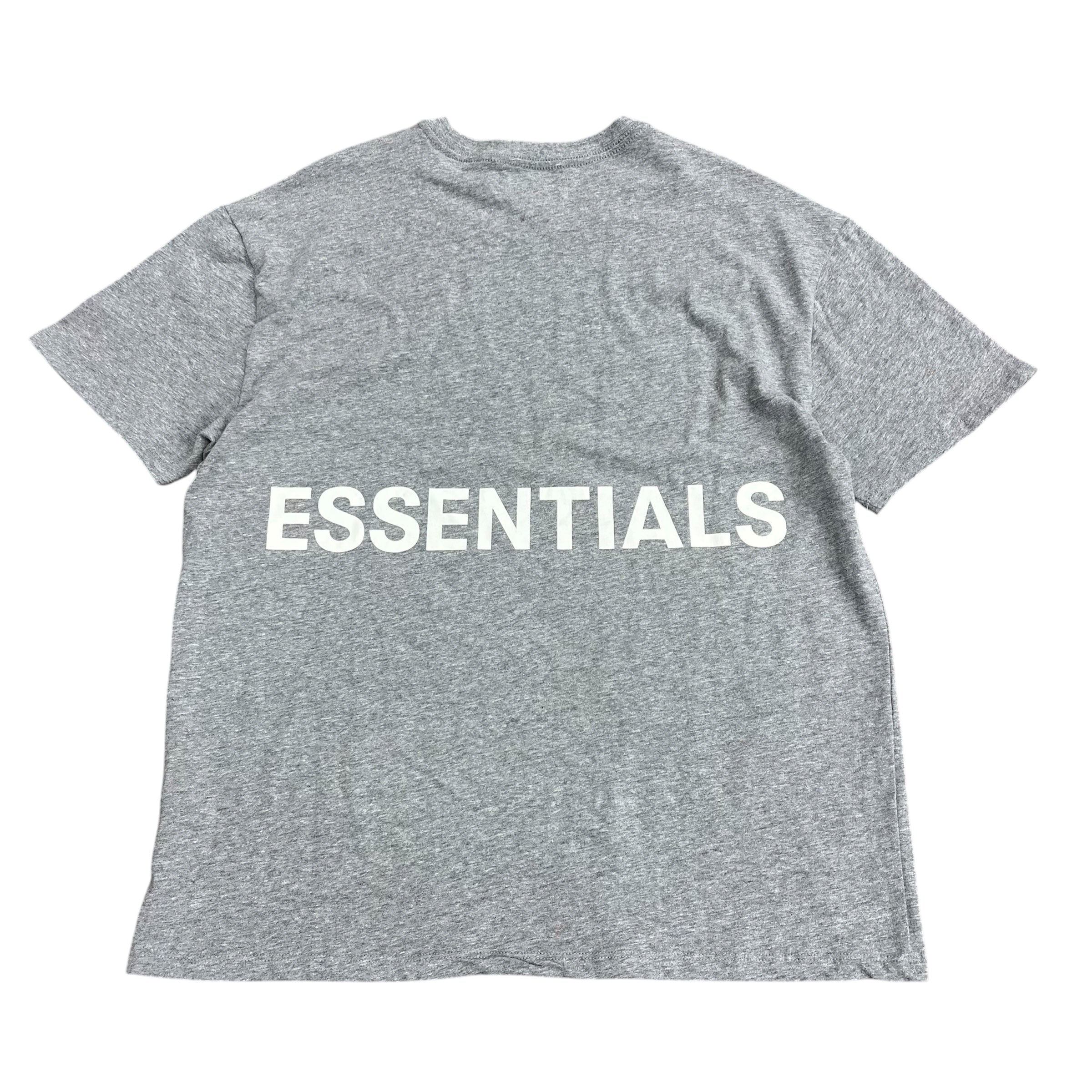 ESSENTIALS FEAR OF GOD GREY BACK LOGO TEE