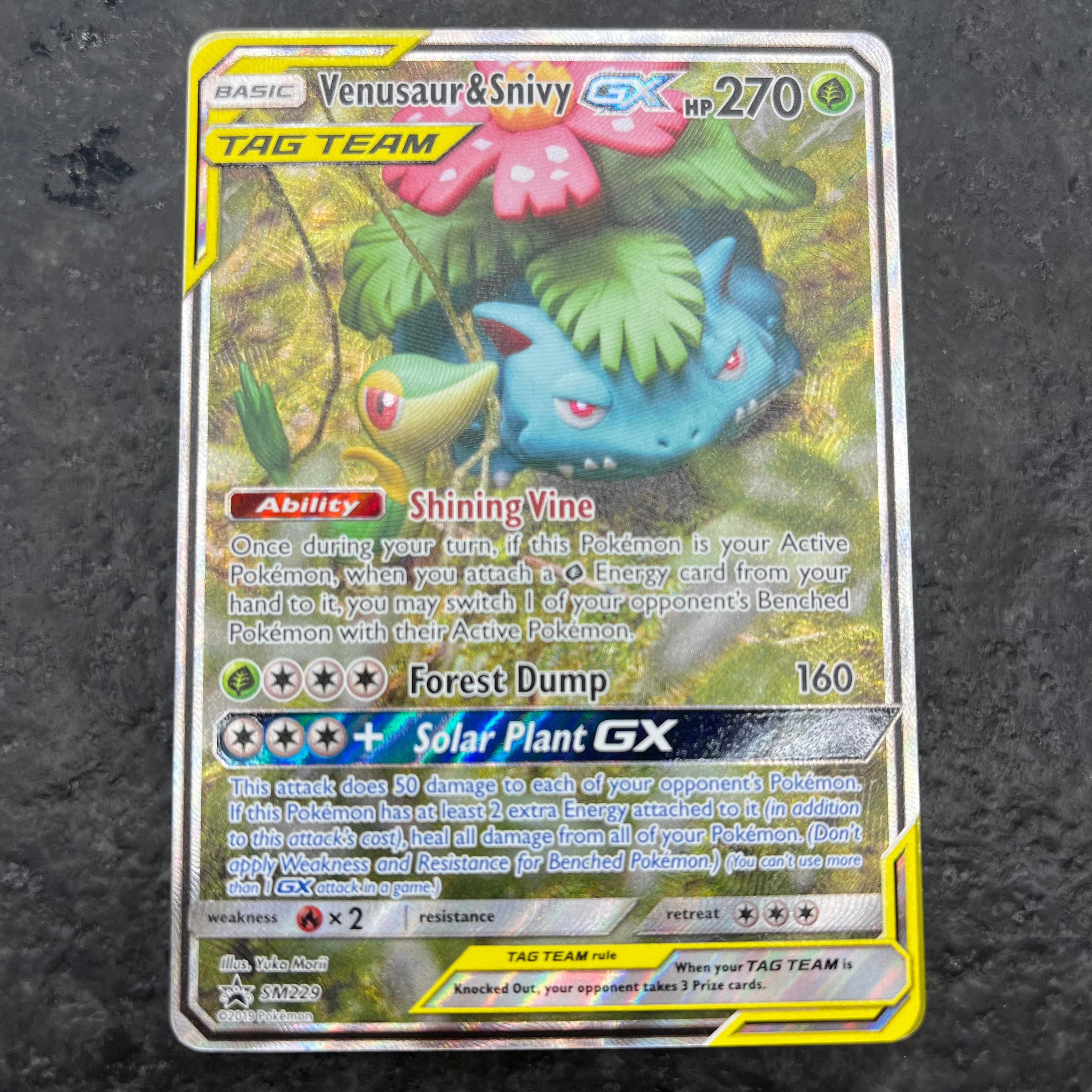 VENSAUR & SNIVY GX TAG TEAM SM229 PROMO (NM)