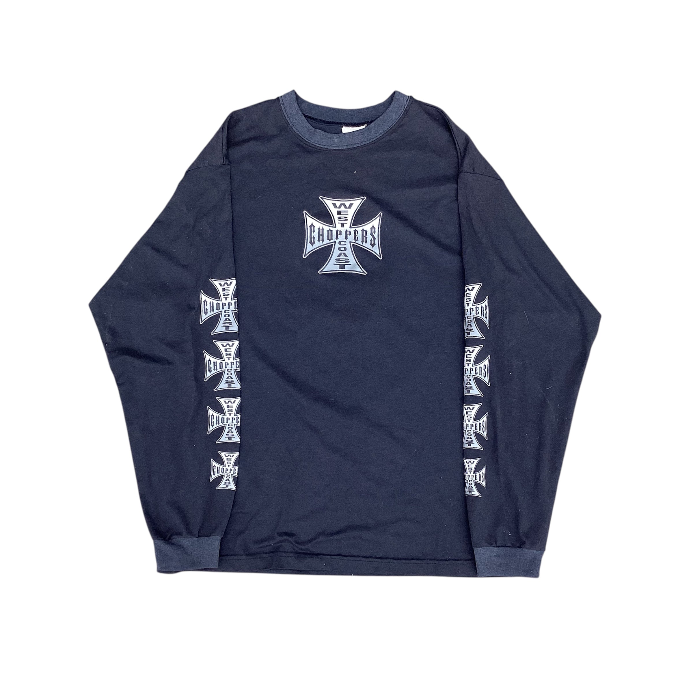 90S WEST COAST CHOPPERS FADED LONGSLEEVE - BLACK