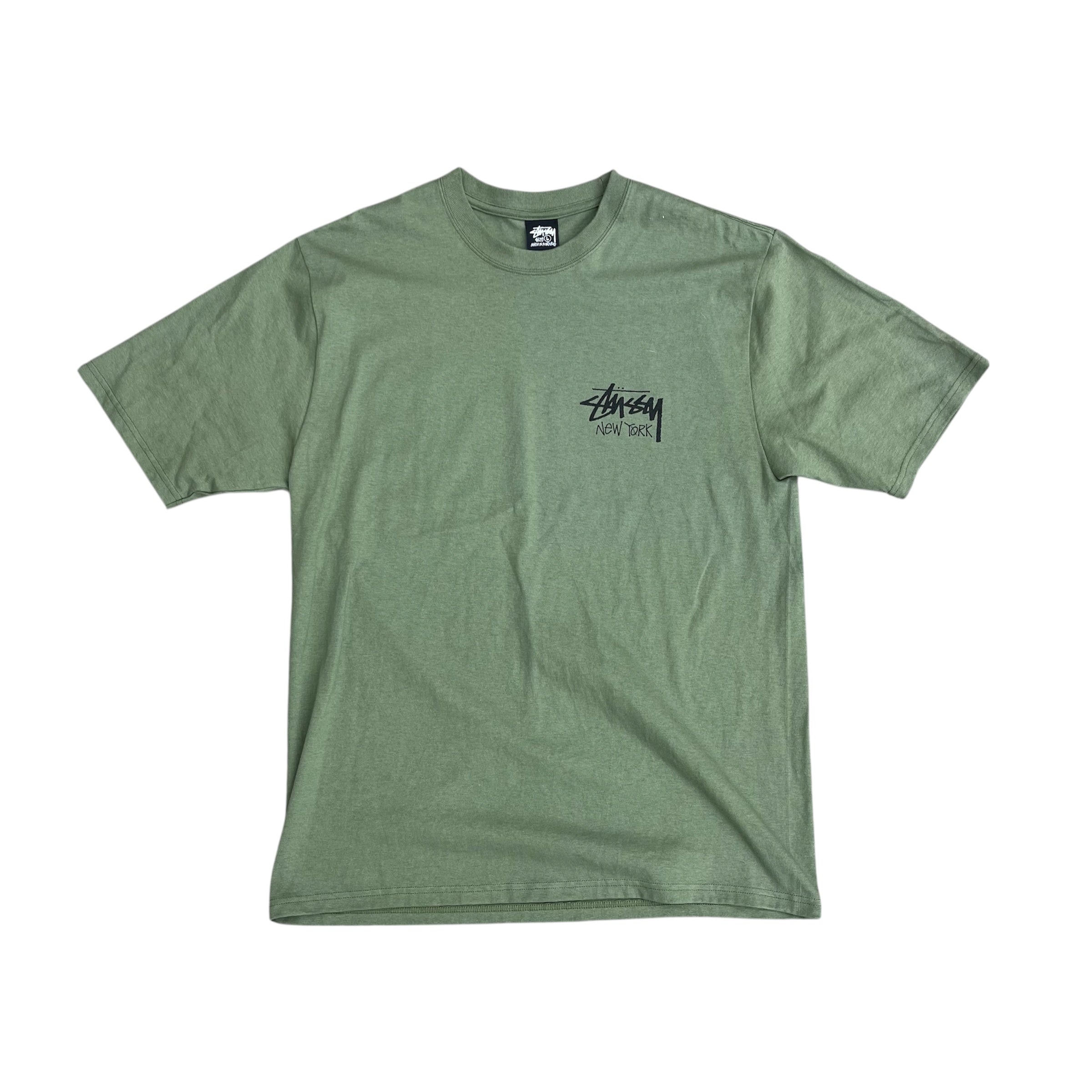 STUSSY GREEN LOGO TEE