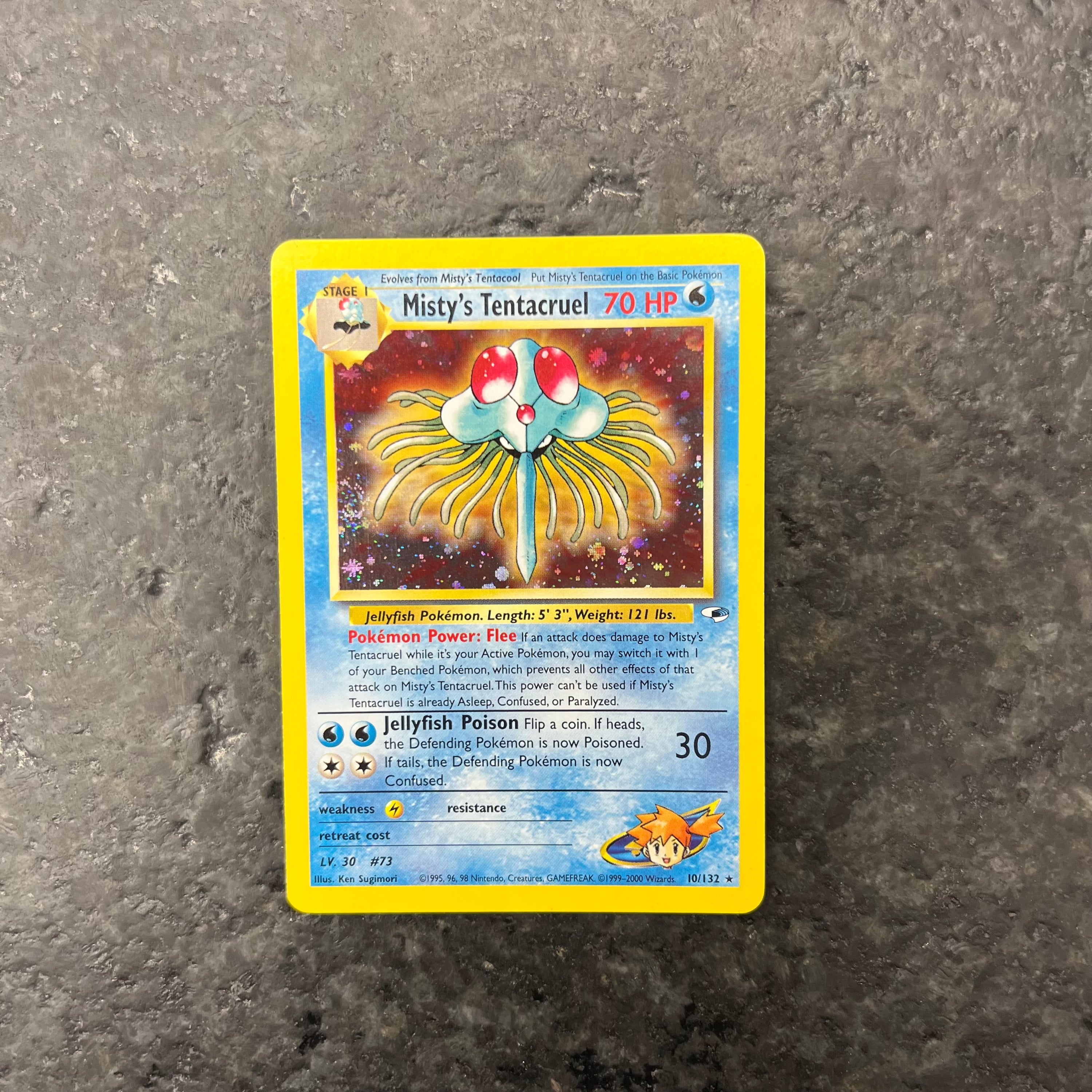 MISTY’S TENTACRUEL GYM HEROES HOLO 10/132 (NM)