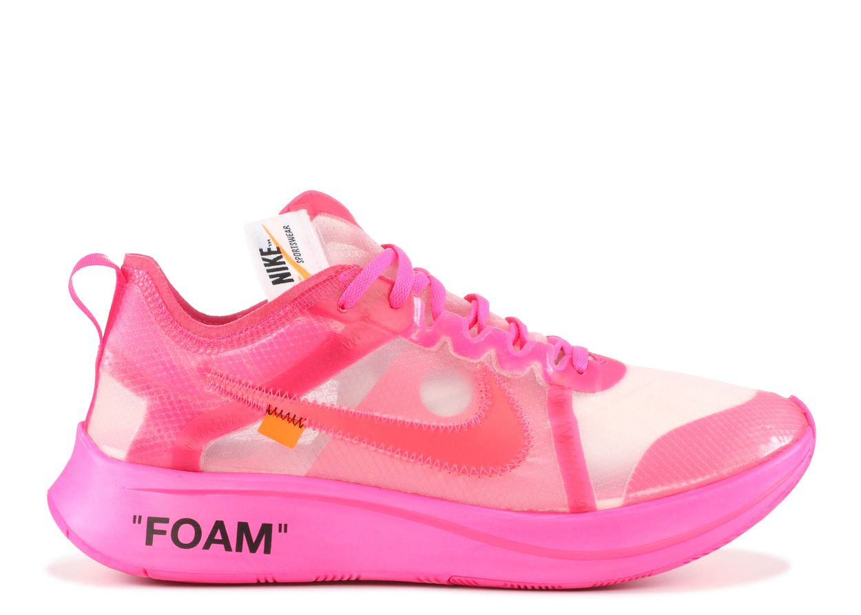 NIKE ZOOM FLY X OFF WHITE - PINK