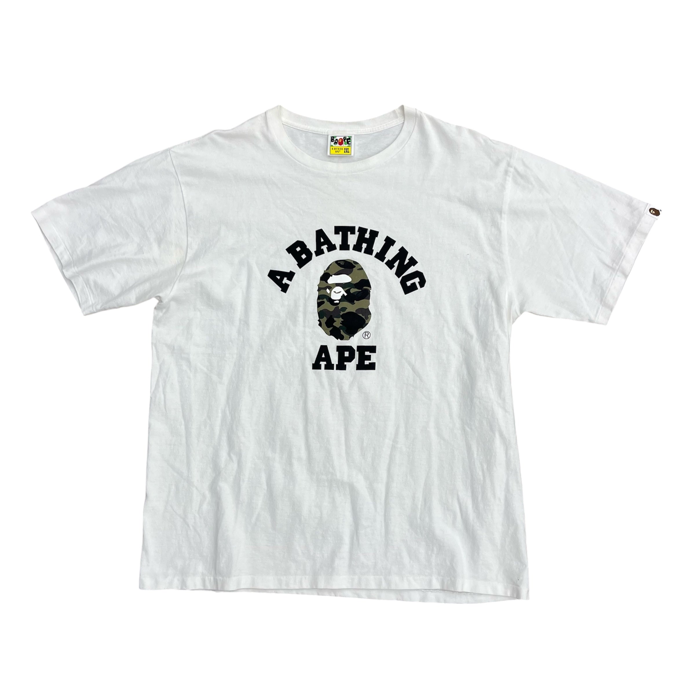 BAPE CAMO LOGO WHITE TEE