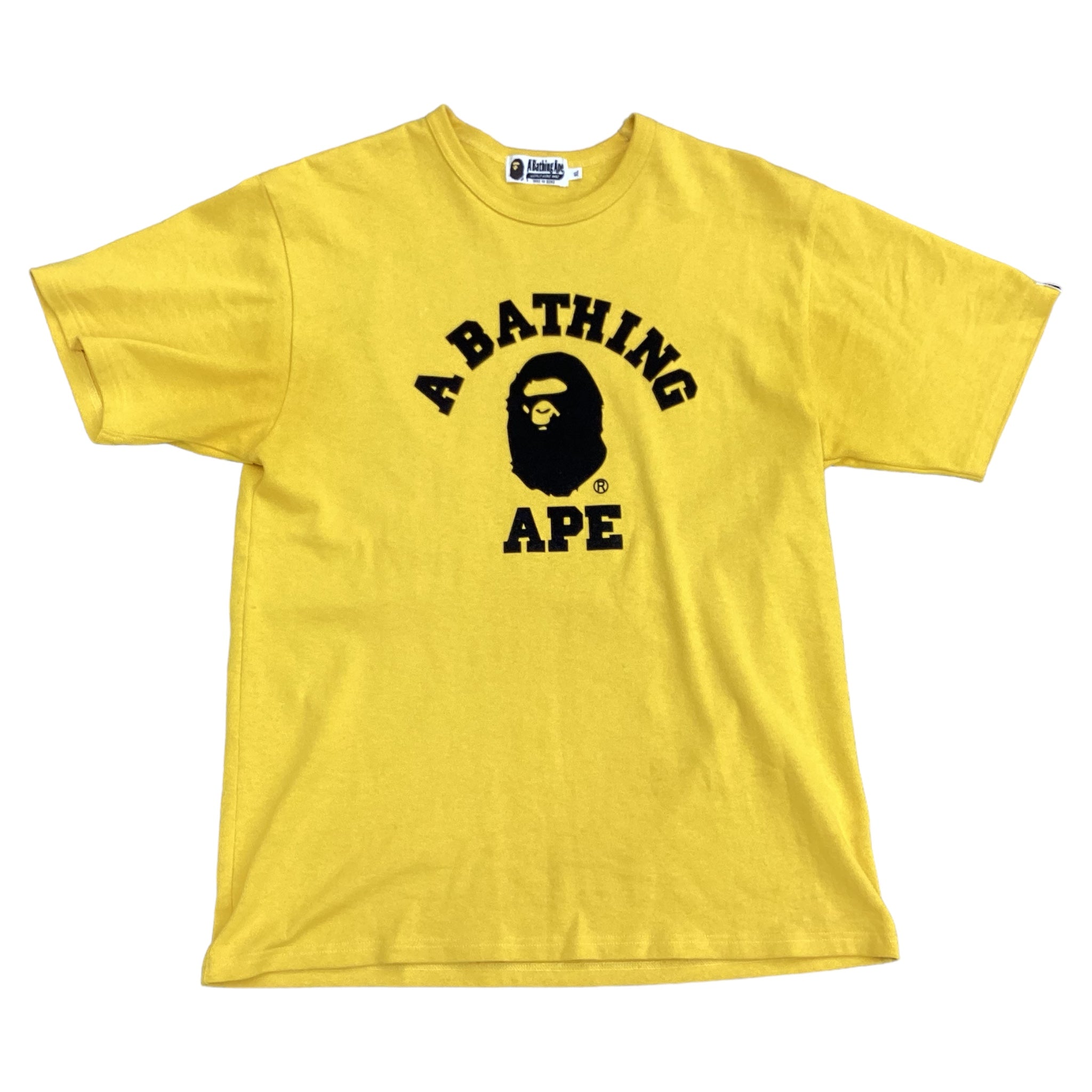 BAPE A BATHING APE LOGO TEE - YELLOW