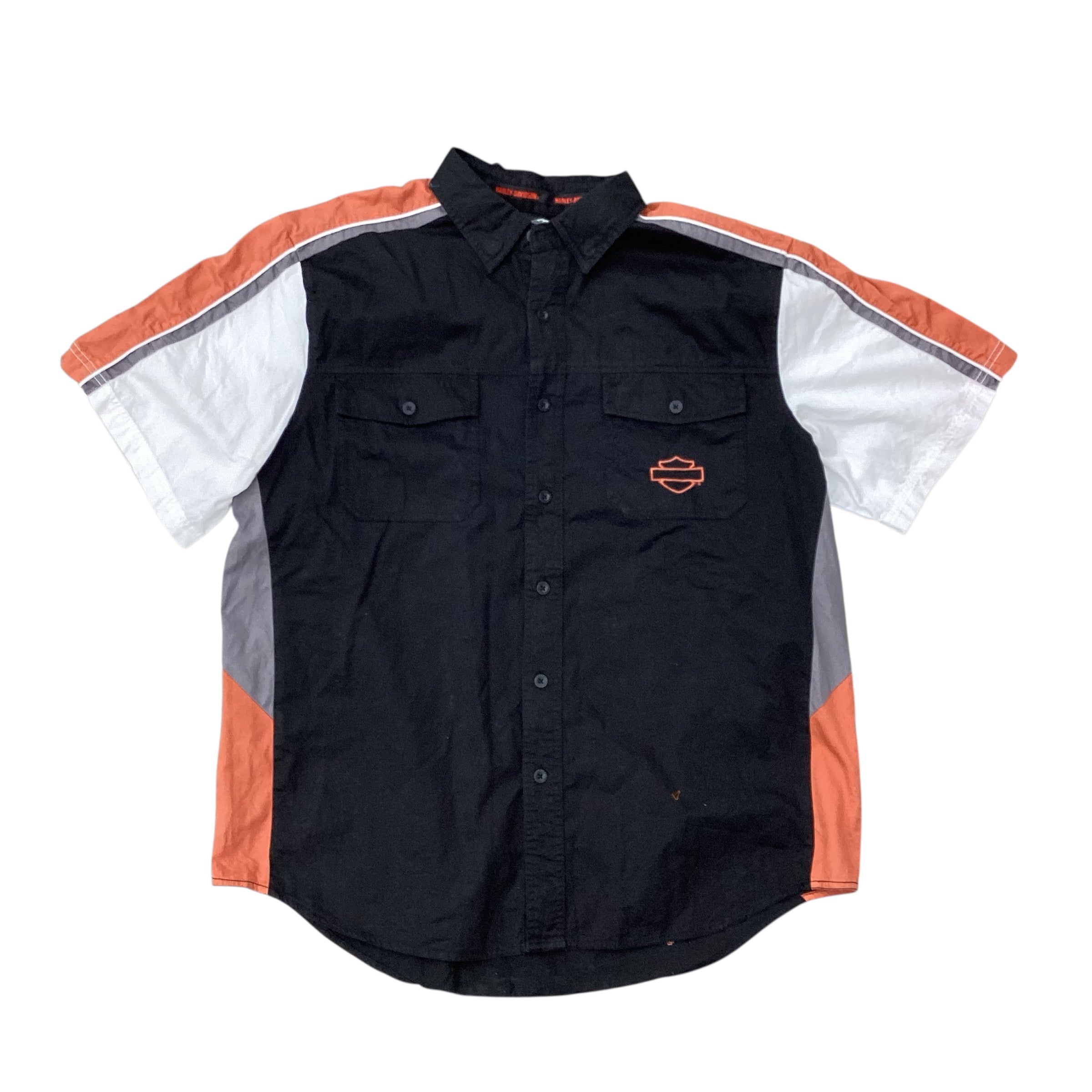 HARLEY DAVIDSON WAFFLE LINED BUTTON UP WORKER SHIRT