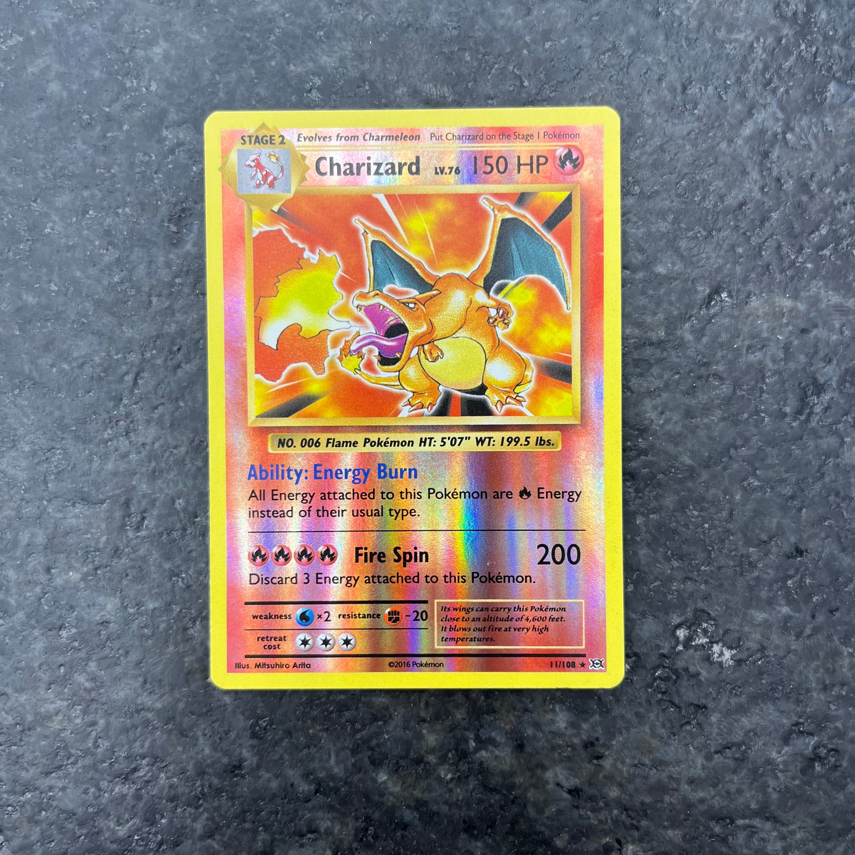 CHARIZARD EVOLUTIONS REVERSE HOLOFOIL 11/108 (NM)