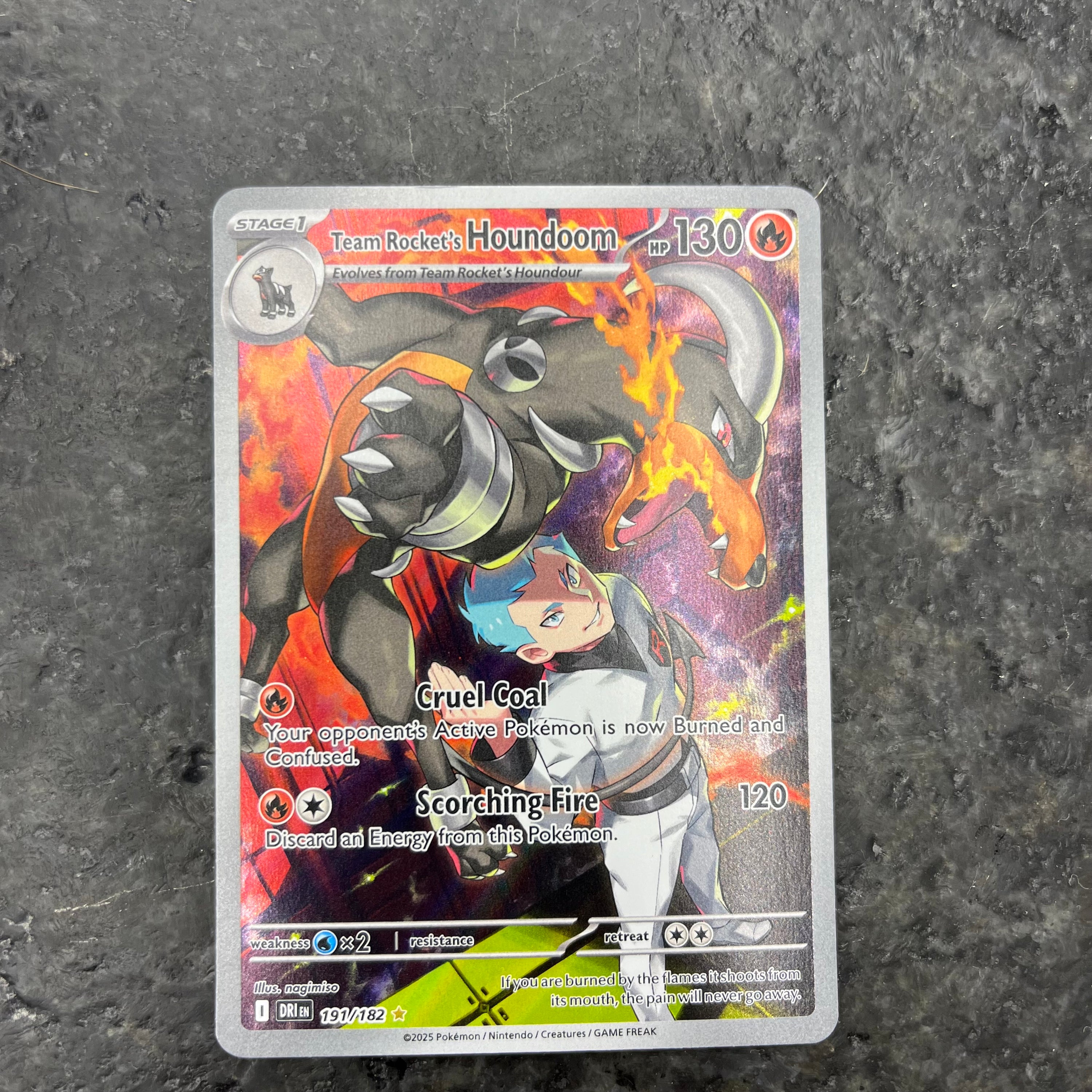 TEAM ROCKETS HOUNDOOM FULL ART DESTINED RIVALS SIR 192/182 NM