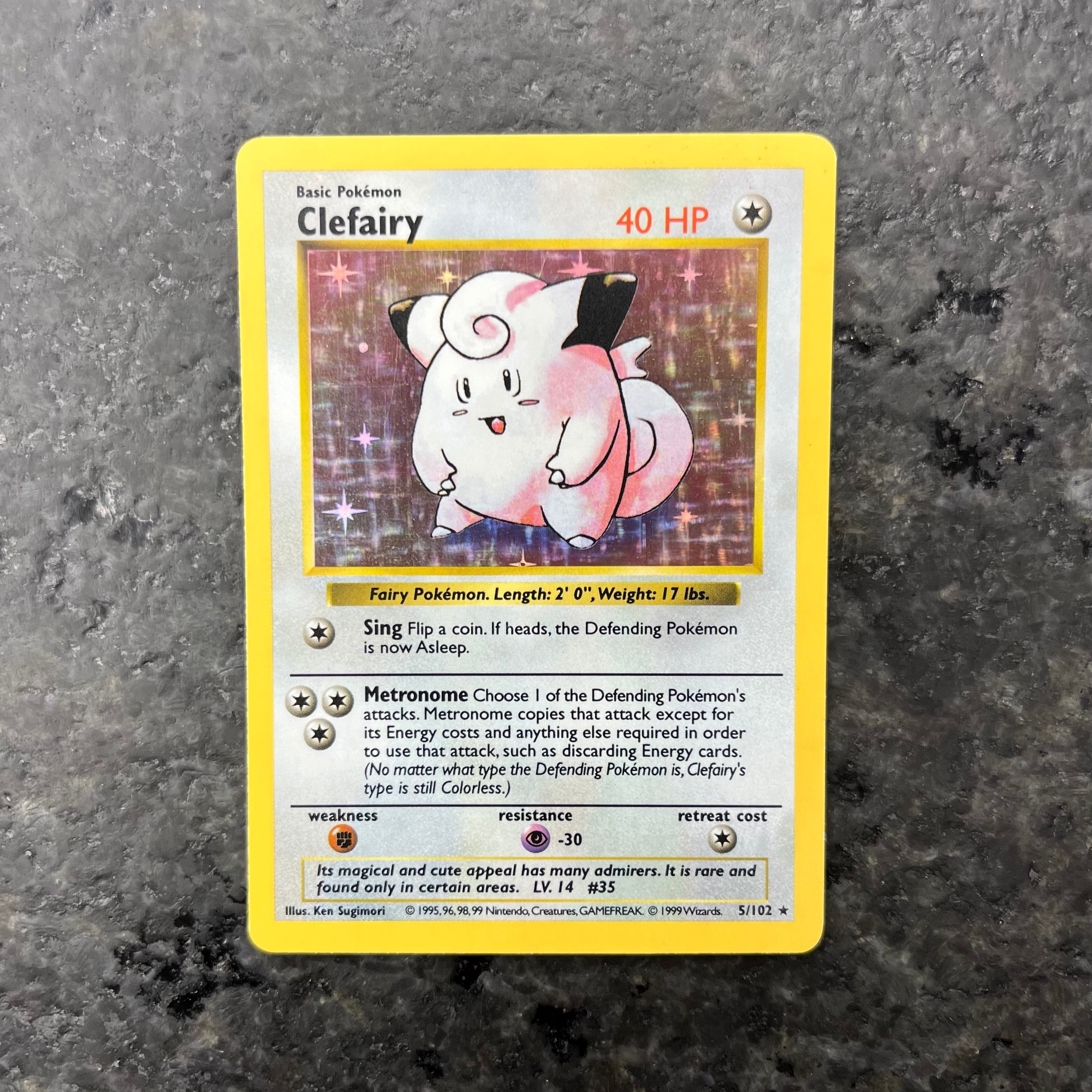 CLEFAIRY BASE SET SHADOWLESS 5/102 (VLP)