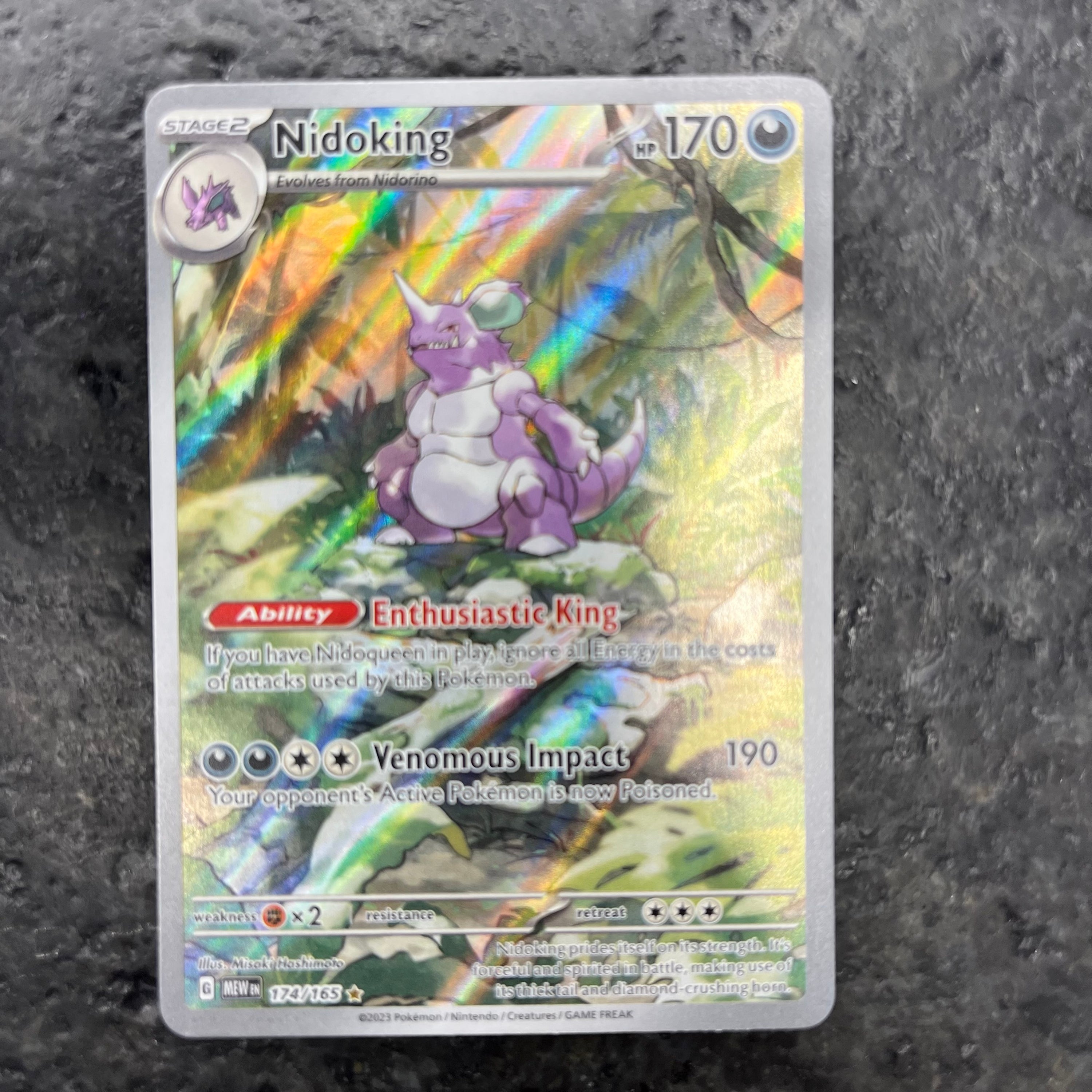 NIDOKING FULL ART SCARLETT AND VIOLET 151 SIR 174/165 VLP
