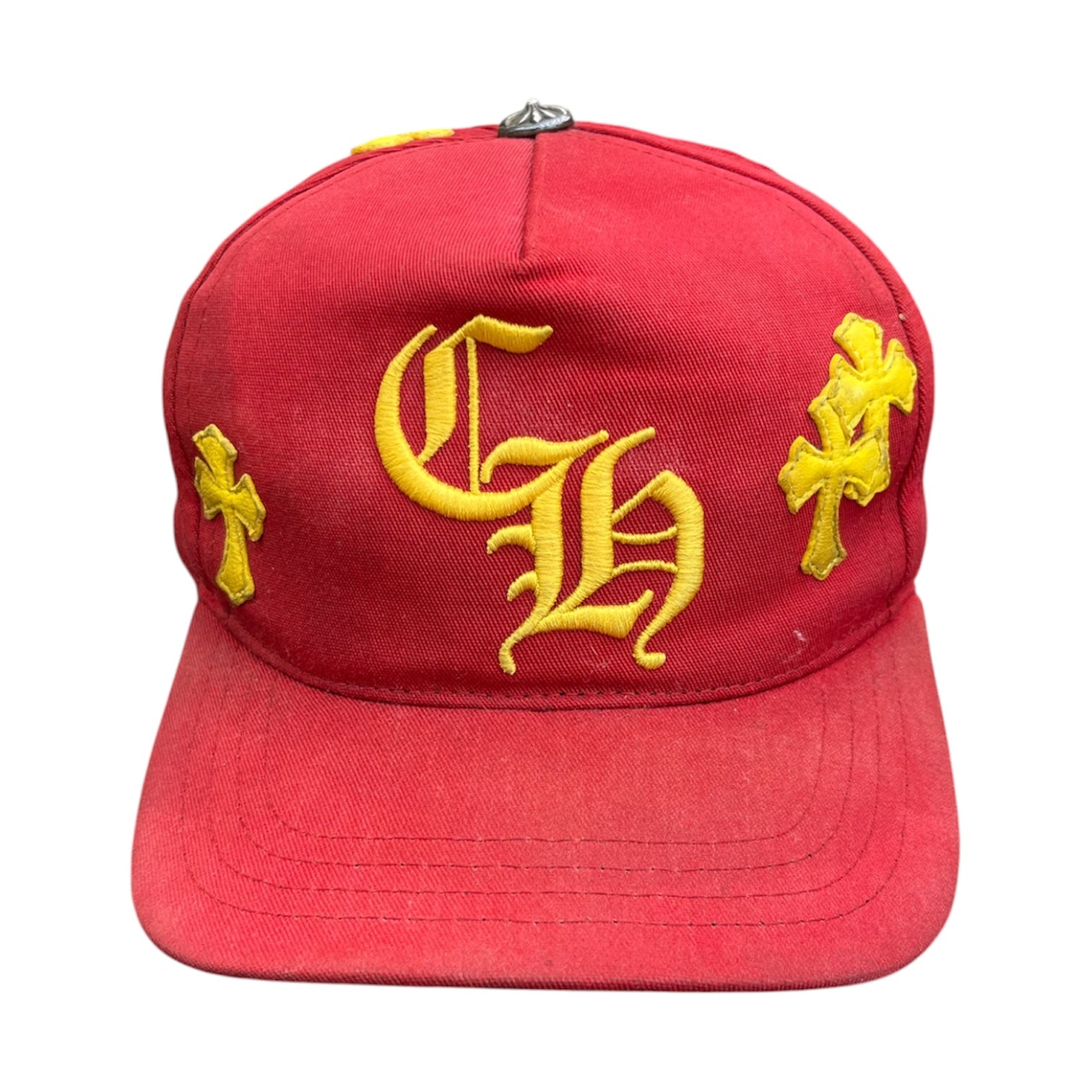 CHROME HEARTS 9 PATCH “RED YELLOW” SNAPBACK HAT