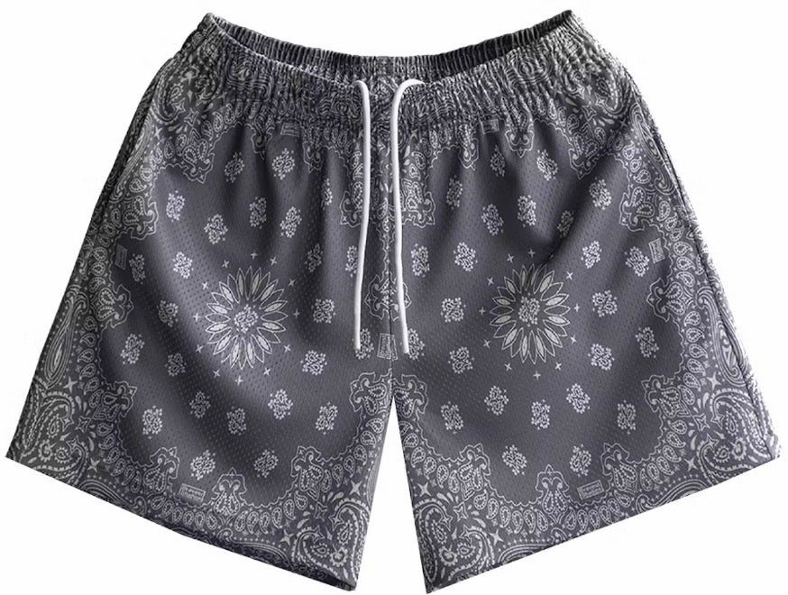BRAVEST STUDIOS PAISLEY SHORTS “GREY”