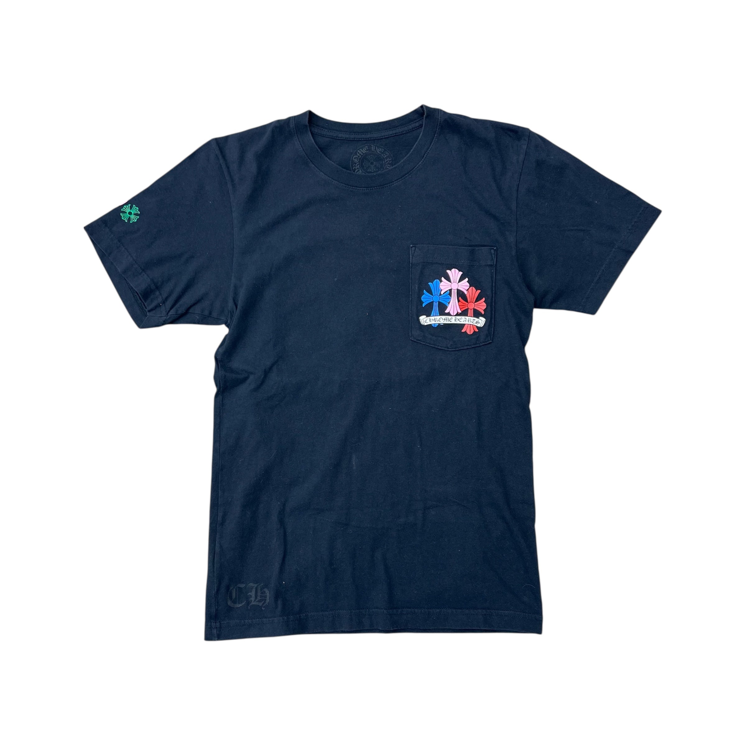 CHROME HEARTS CEMETERY MULTI COLOR CROSS TEE