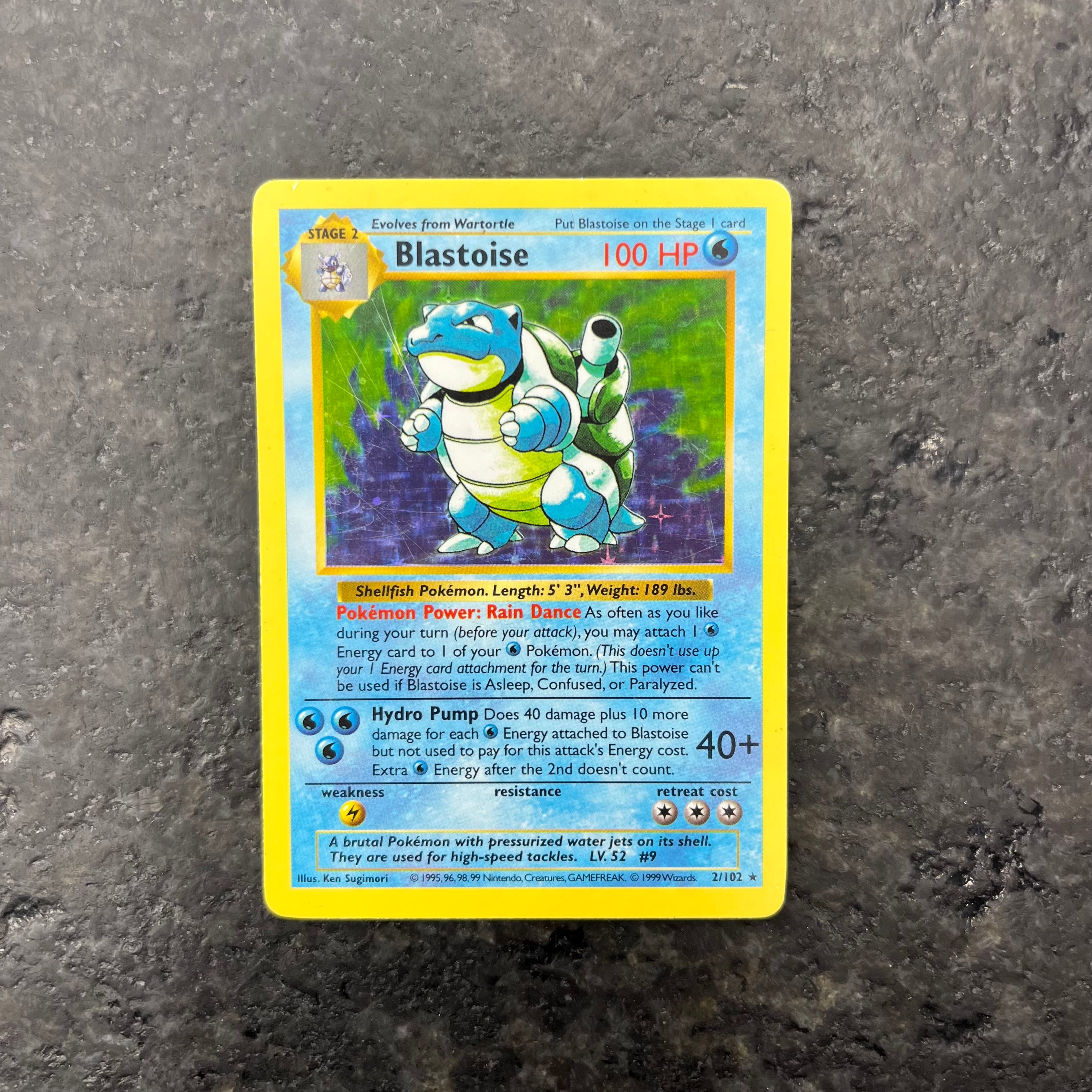 BLASTOISE SHADOWLESS BASE SET 2/102 (LP)