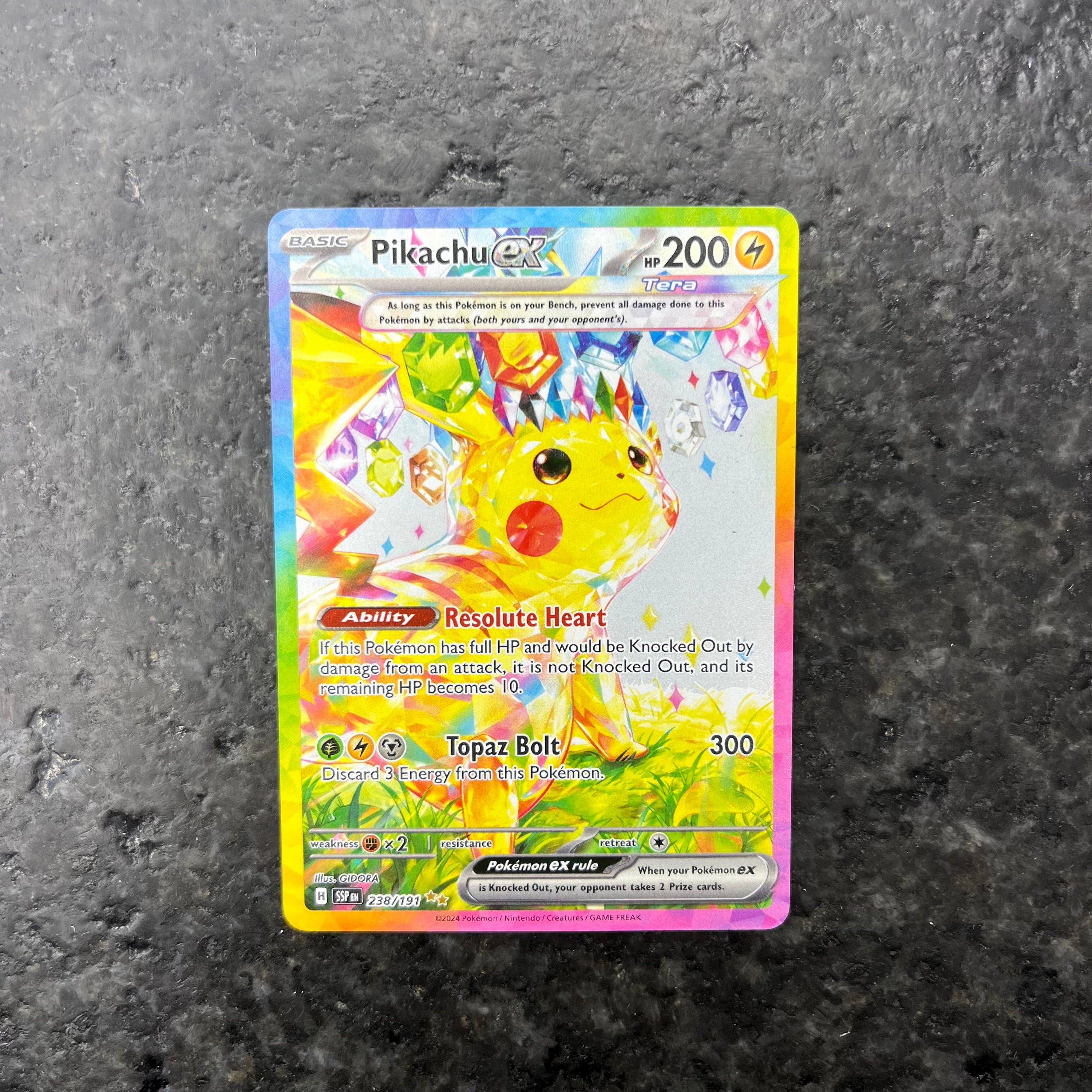 PIKACHU EX SURGING SPARKS SIR 238/191 (NM)