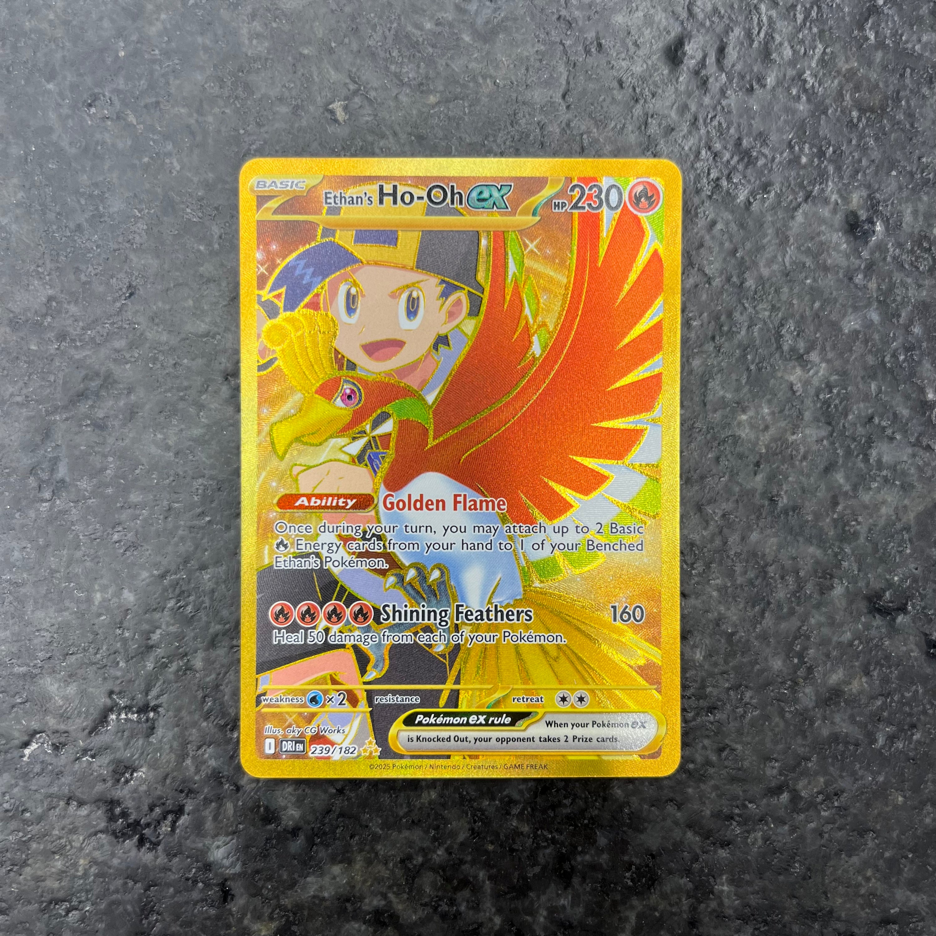 ETHAN’S HO-OH EX GOLD RARE 239/182 (NM)