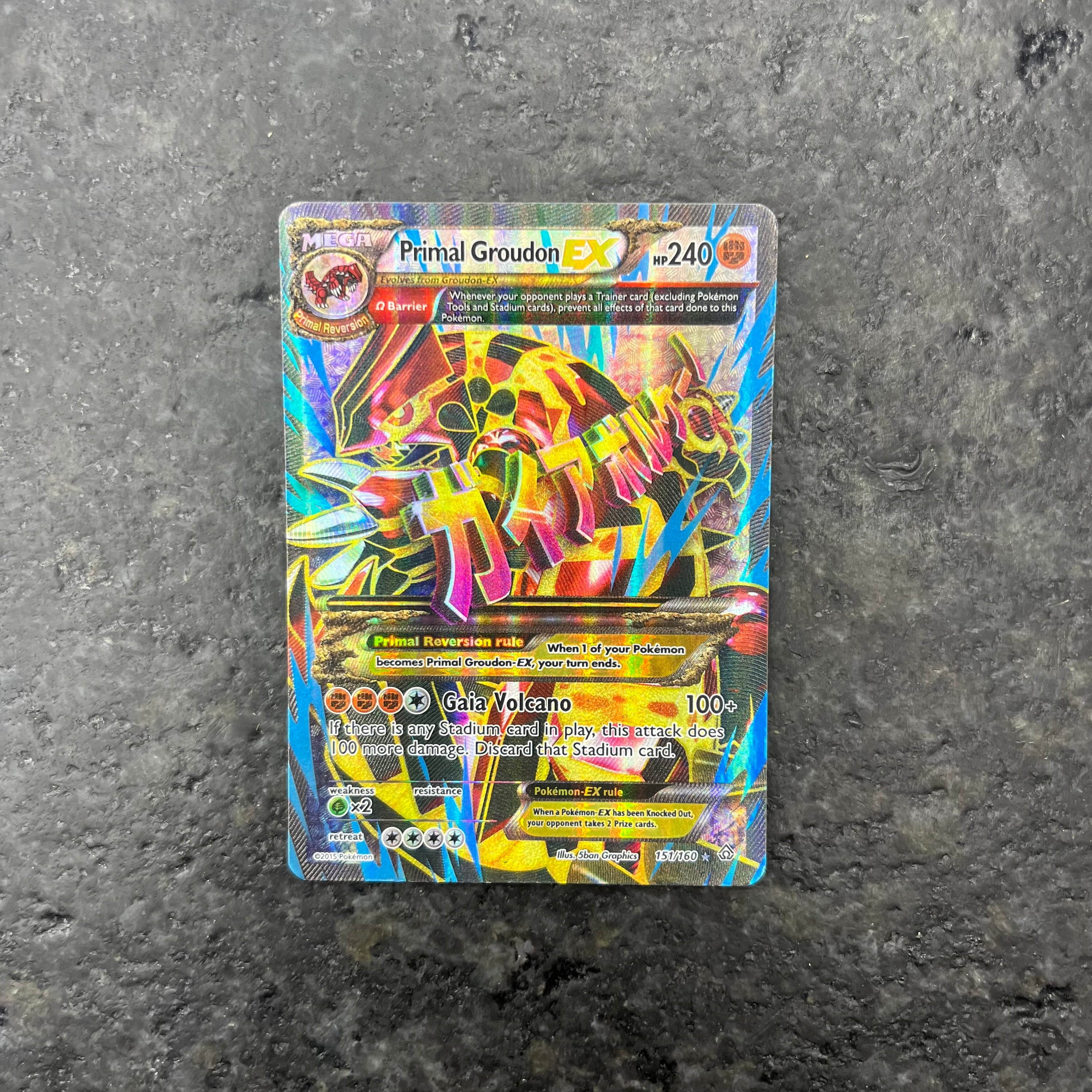 PRIMAL GROUDON EX PRIMAL CLASH FULL ART 151/160 (LP)