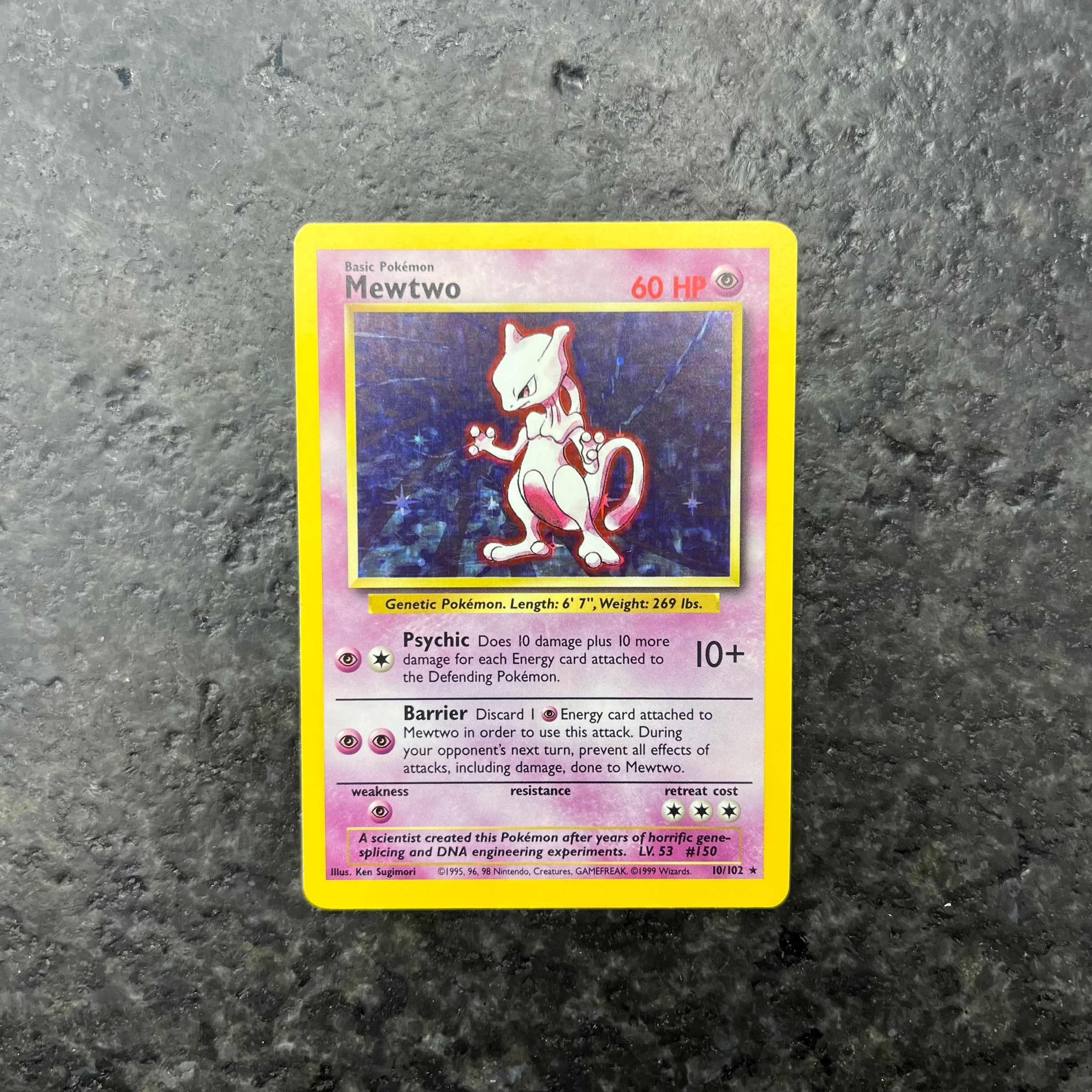 MEWTWO BASE SET HOLO 10/102 (LP)