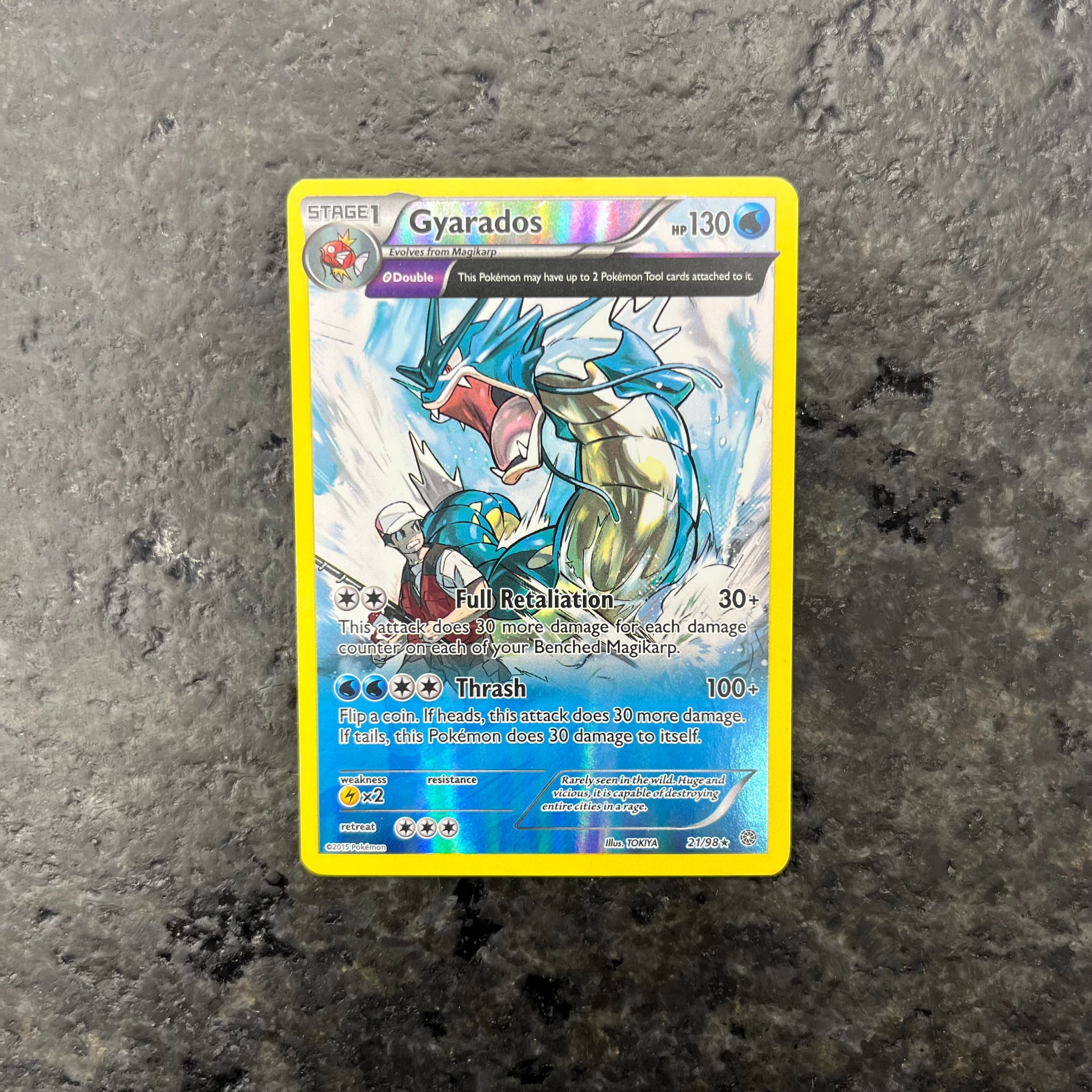GYARADOS FULL ART HOLO 21/98 (LP)