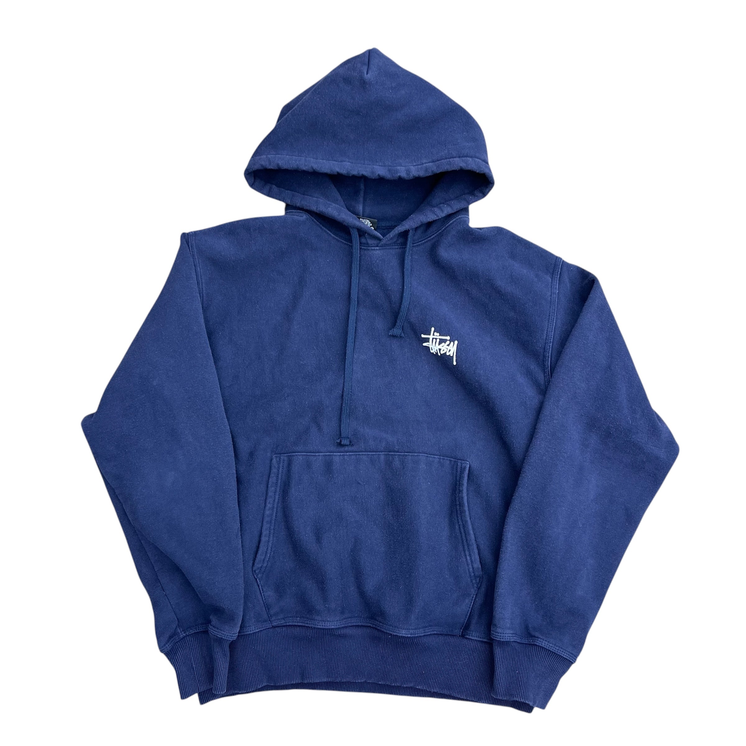 STUSSY NAVY BLUE LOGO HOODIE