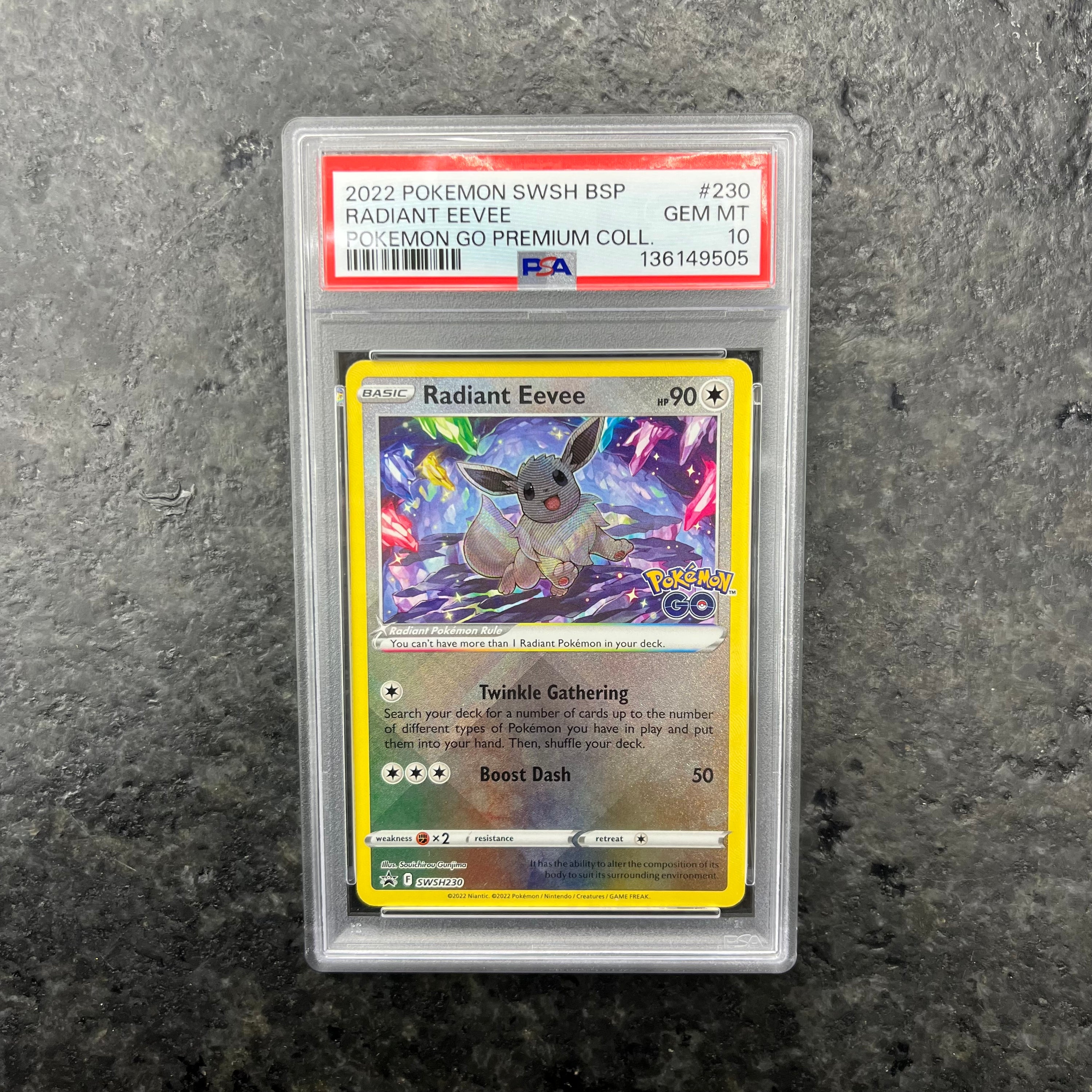 RADIANT EEVEE POKEMON GO SWSH230 PROMO PSA 10
