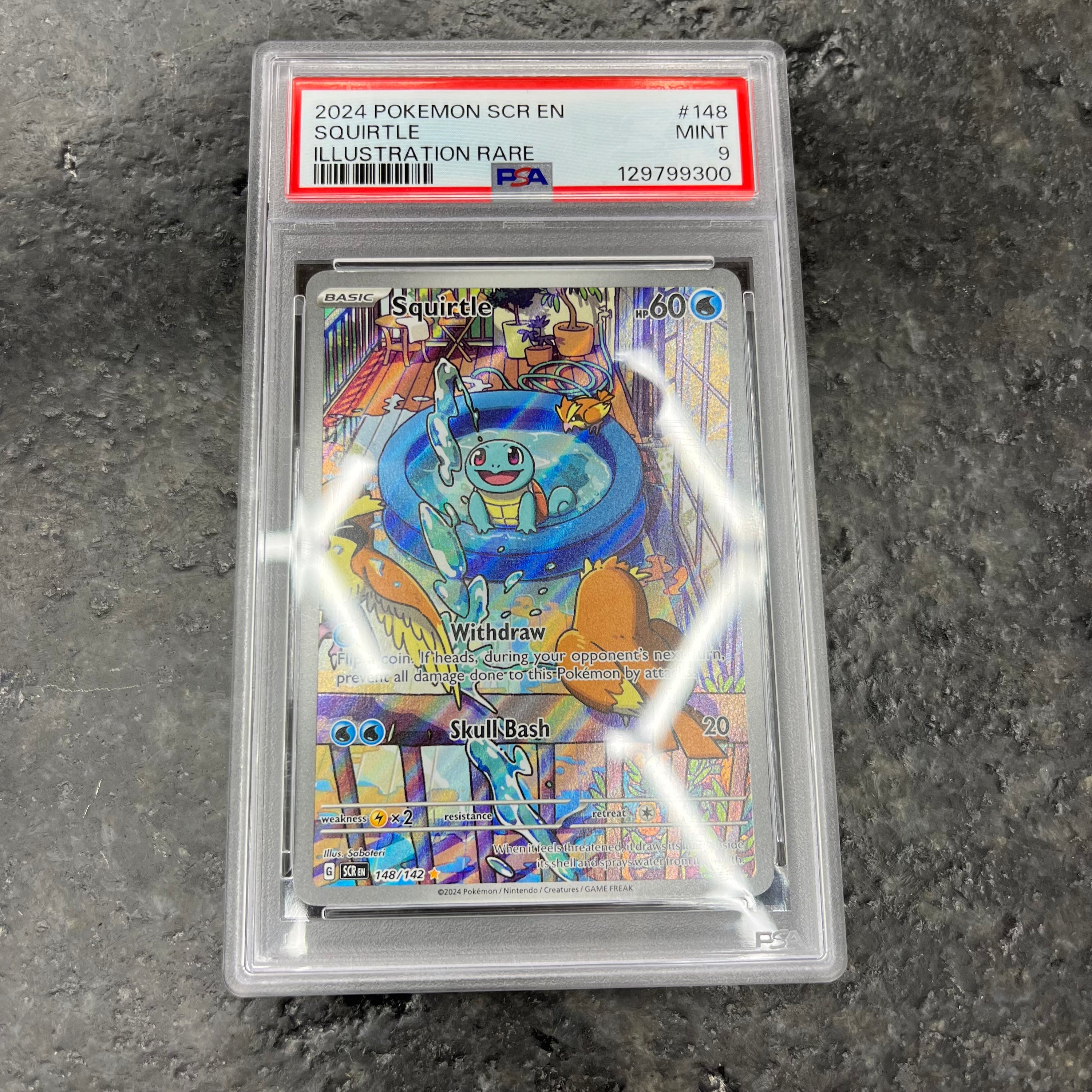 PSA 9 SQUIRTLE STELLAR CROWN SIR 148/142