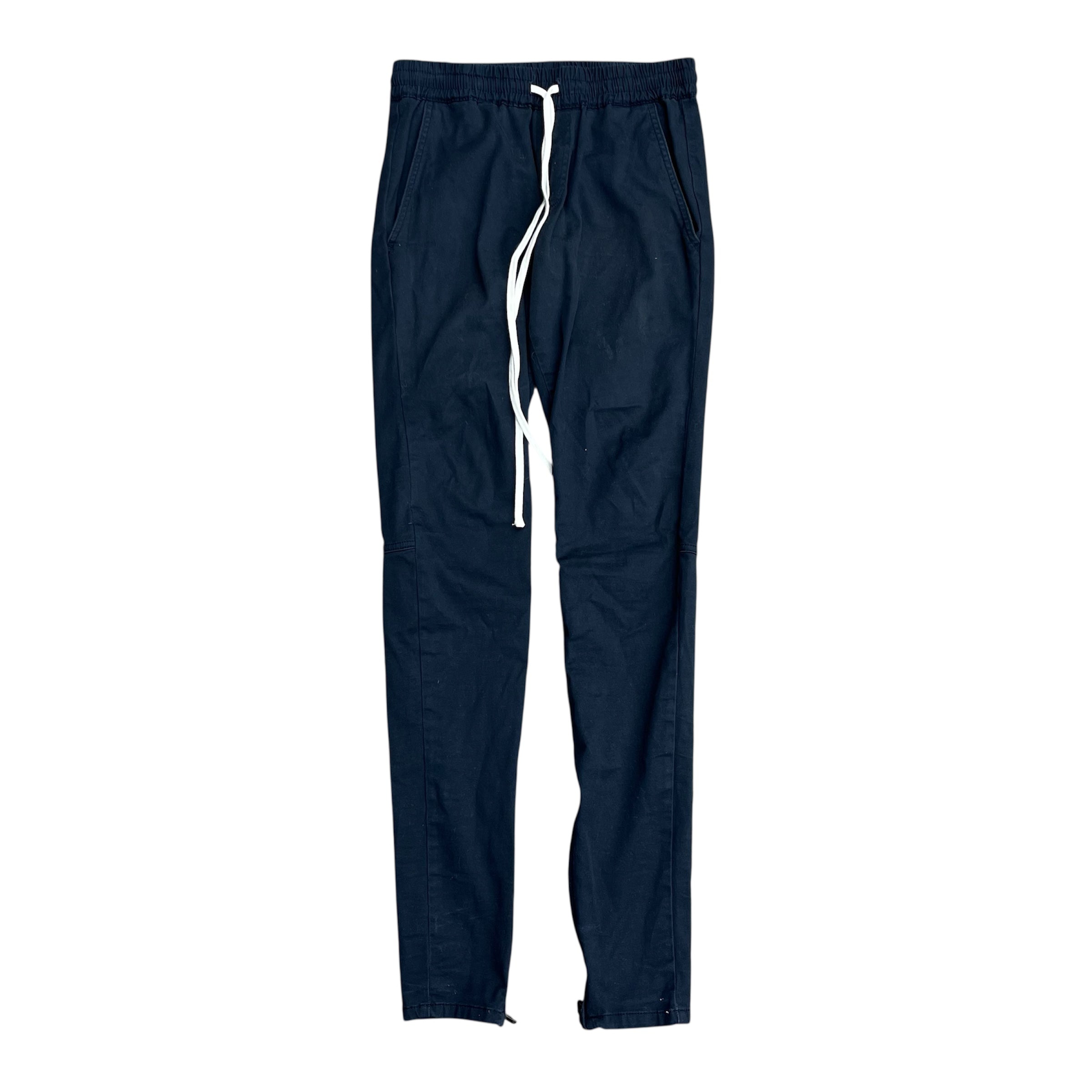 FEAR OF GOD ESSENTIALS BLACK CANVAS ANKLE ZIP SWEATPANTS