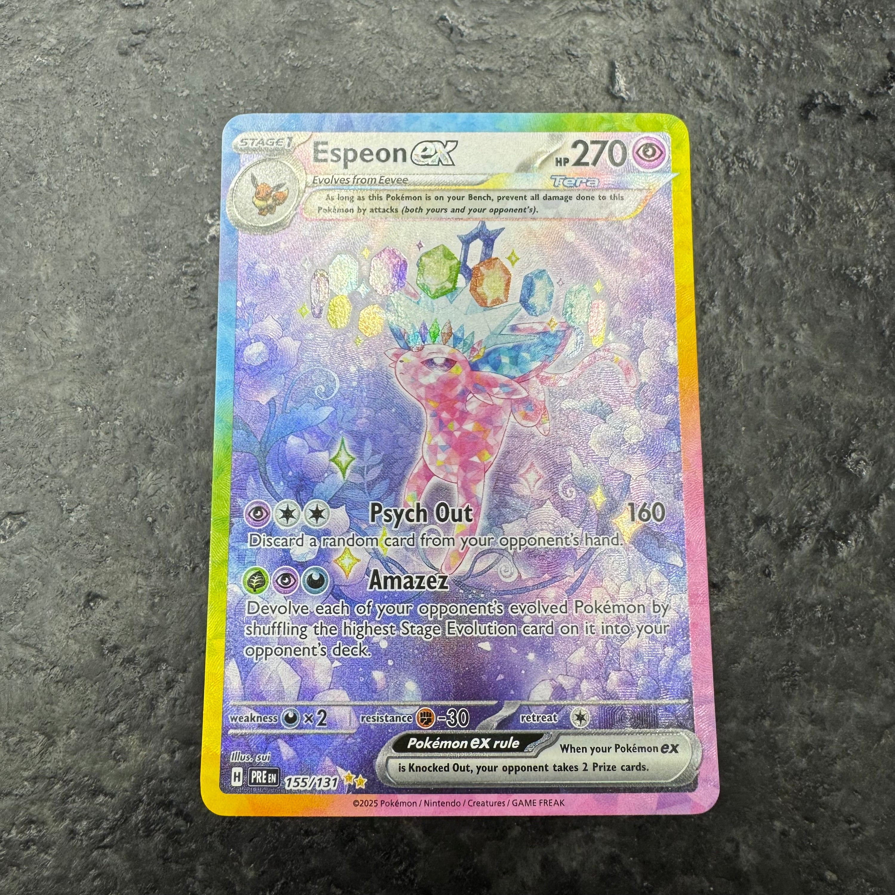 ESPEON EX SIR 155/131 PRISMATIC EVOLUTIONS (NM)