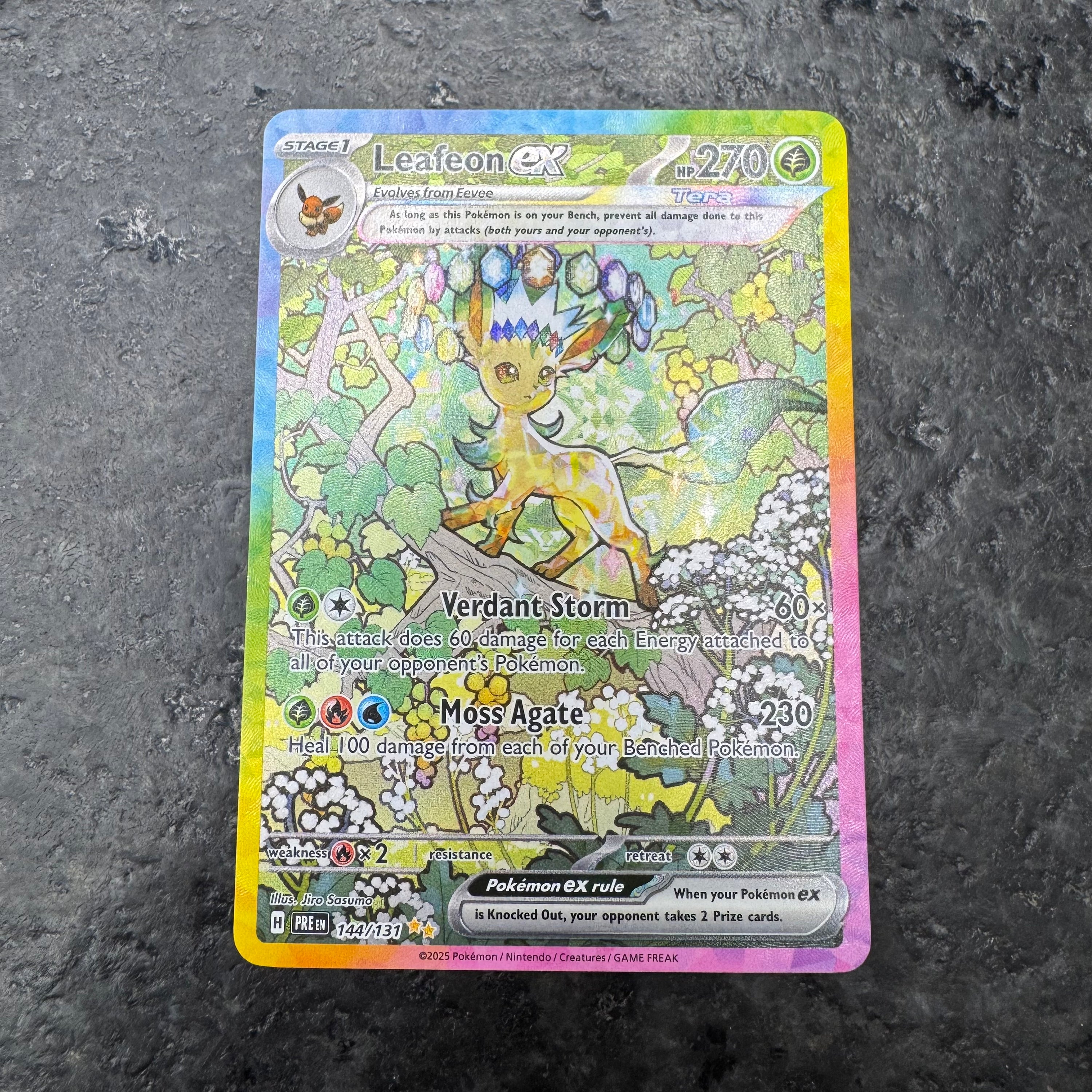 LEAFEON EX SIR 144/131 PRISMATIC EVOLUTIONS (NM)