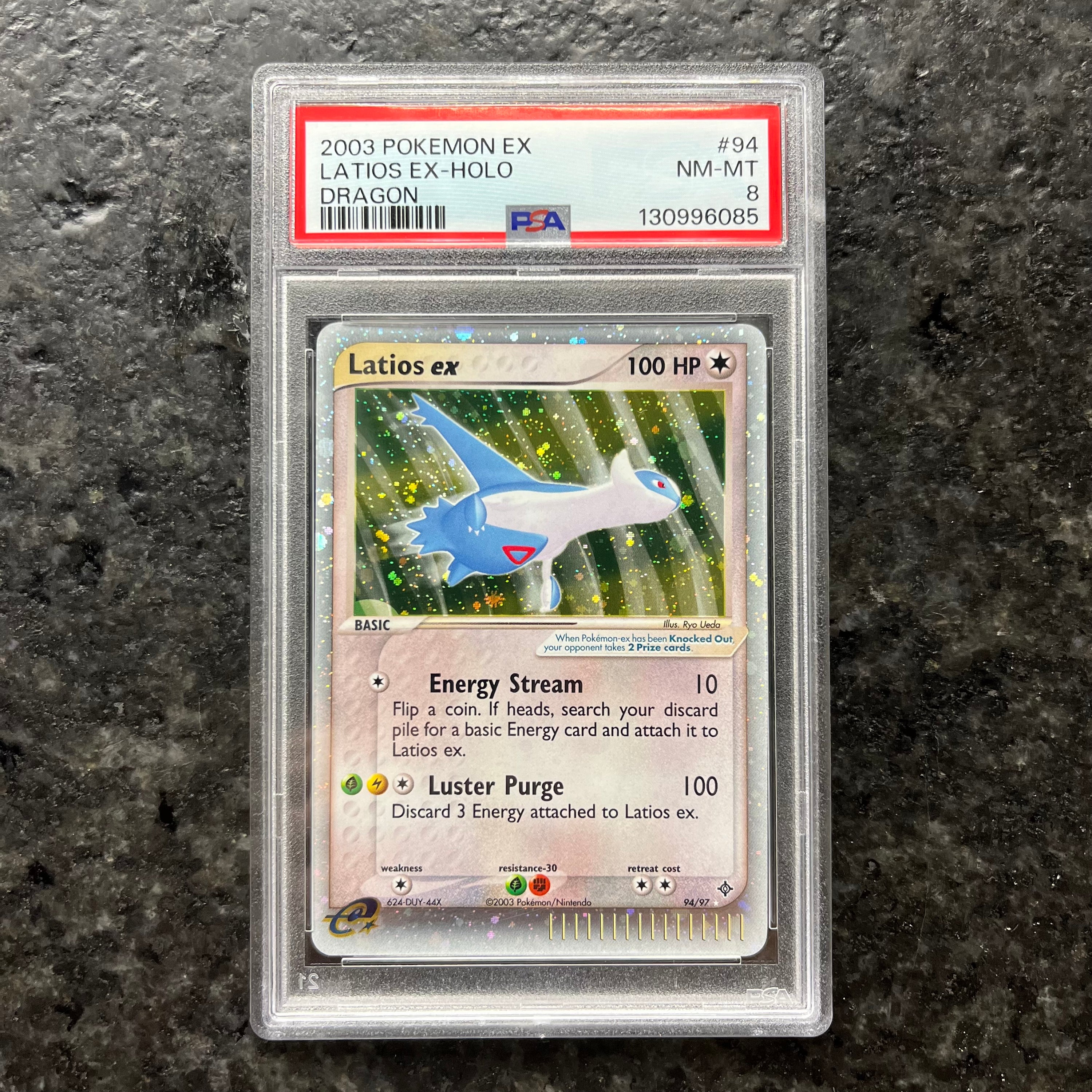 LATIOS EX EX DRAGON E READER PSA 8