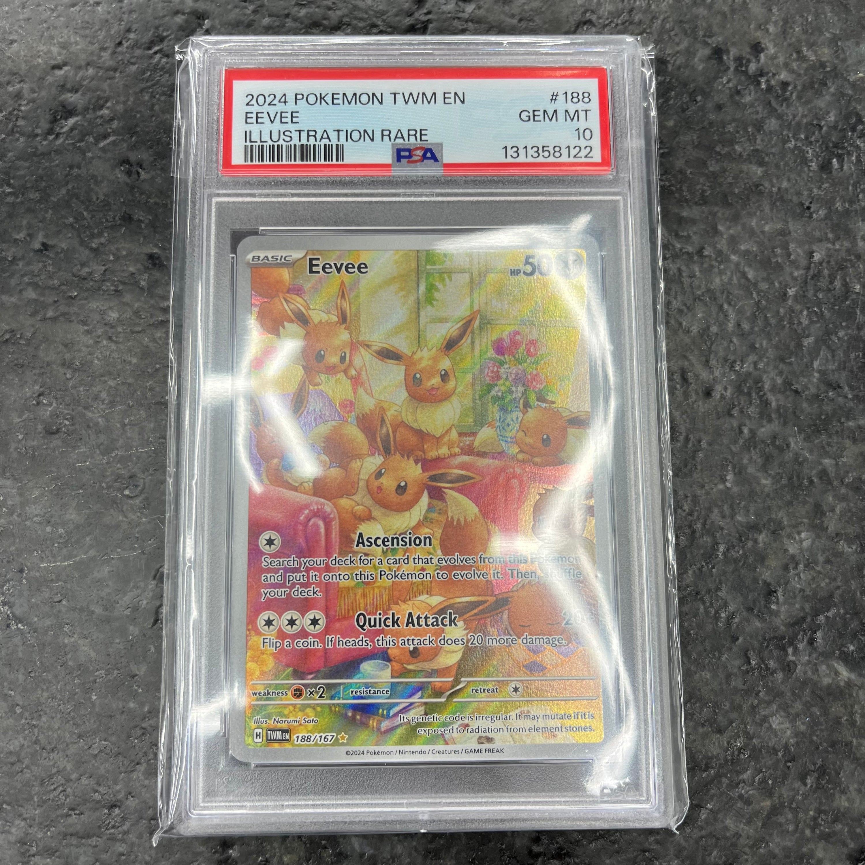 PSA 10 EEVEE TWILIGHT MASQUERADE SIR 188/167