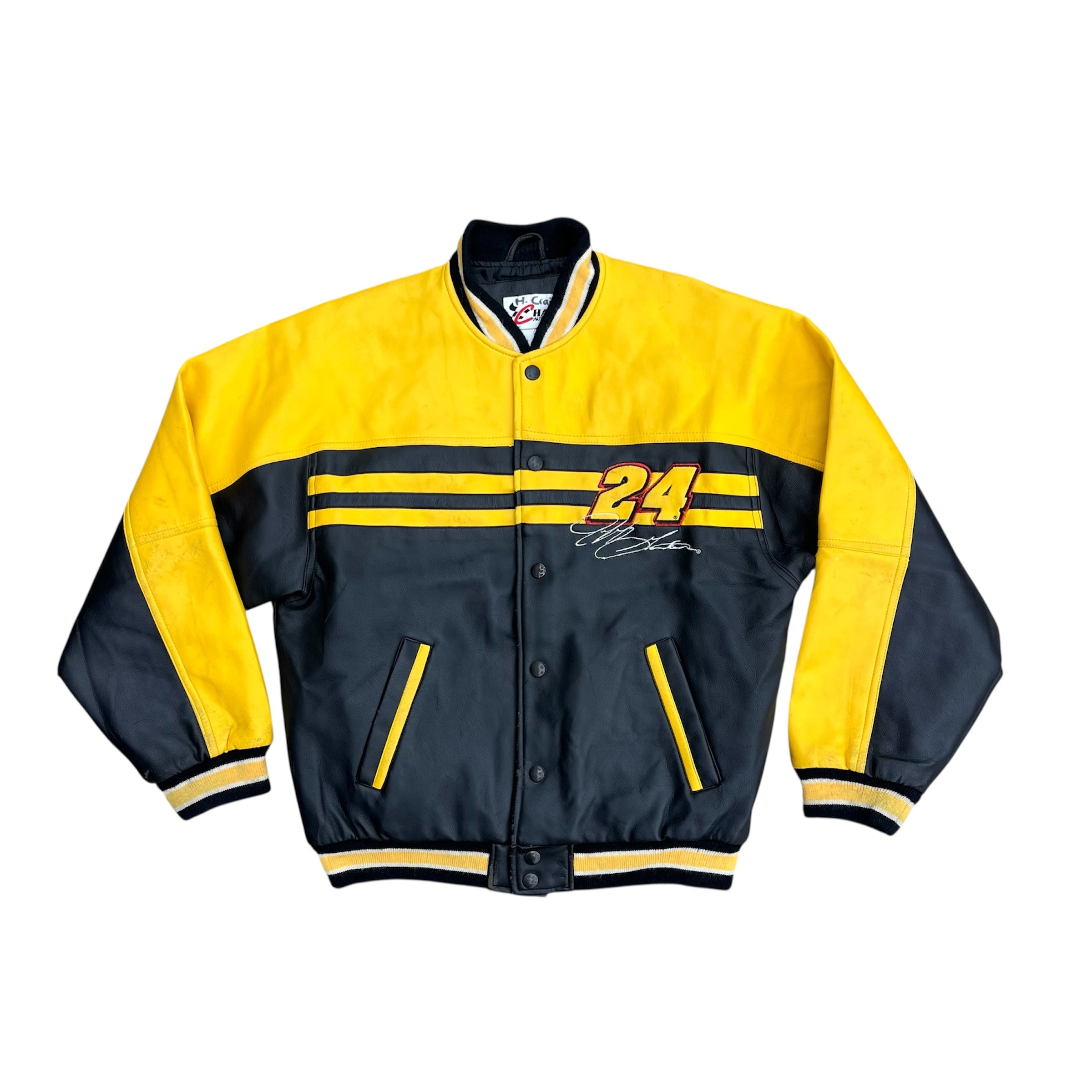 VINTAGE NASCAR CHASE AUTHENTICS JEFF GORDON LEATHER RACER JACKET