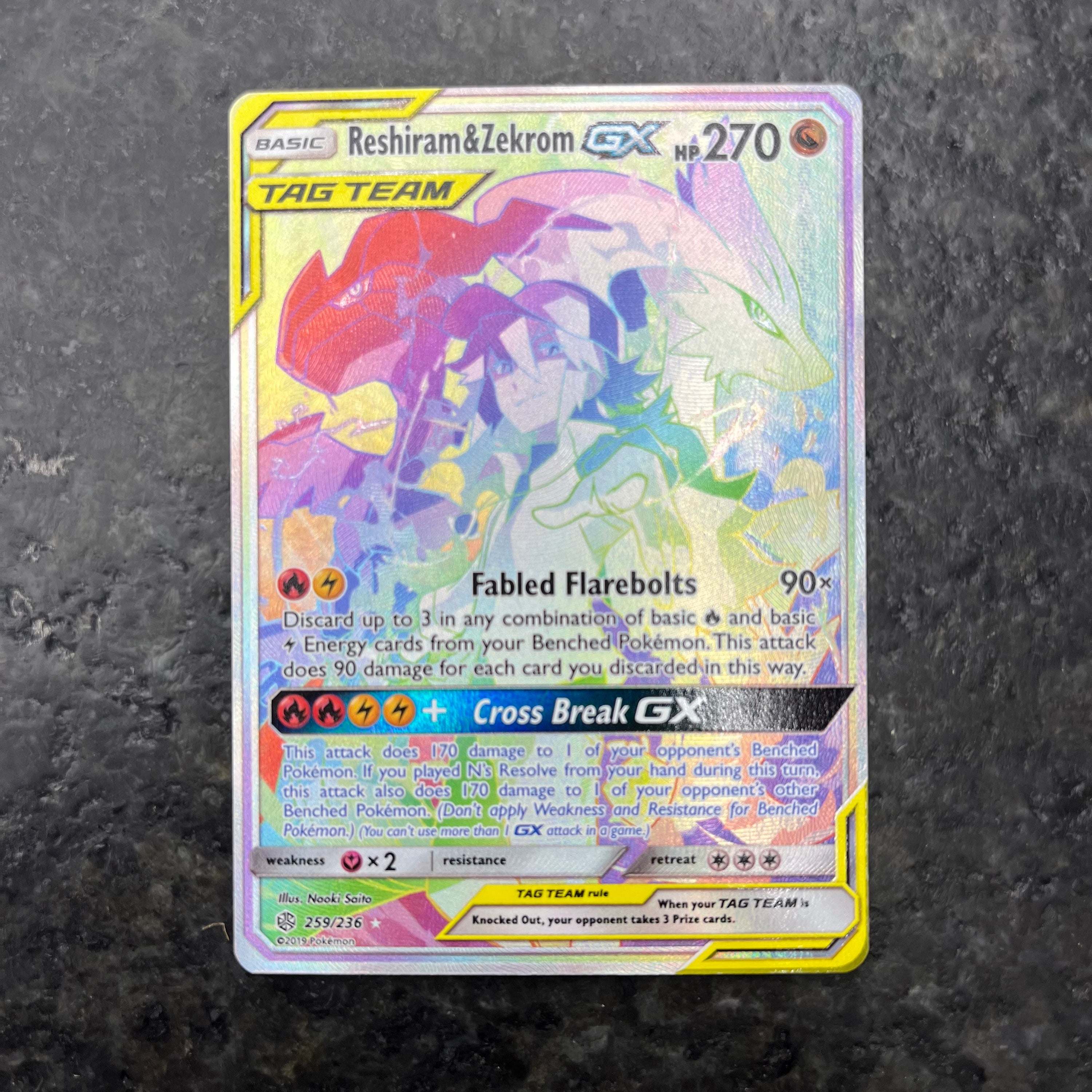 RESHIRAM AND ZEKROM GX TAG TEAM 259/236 (NM)