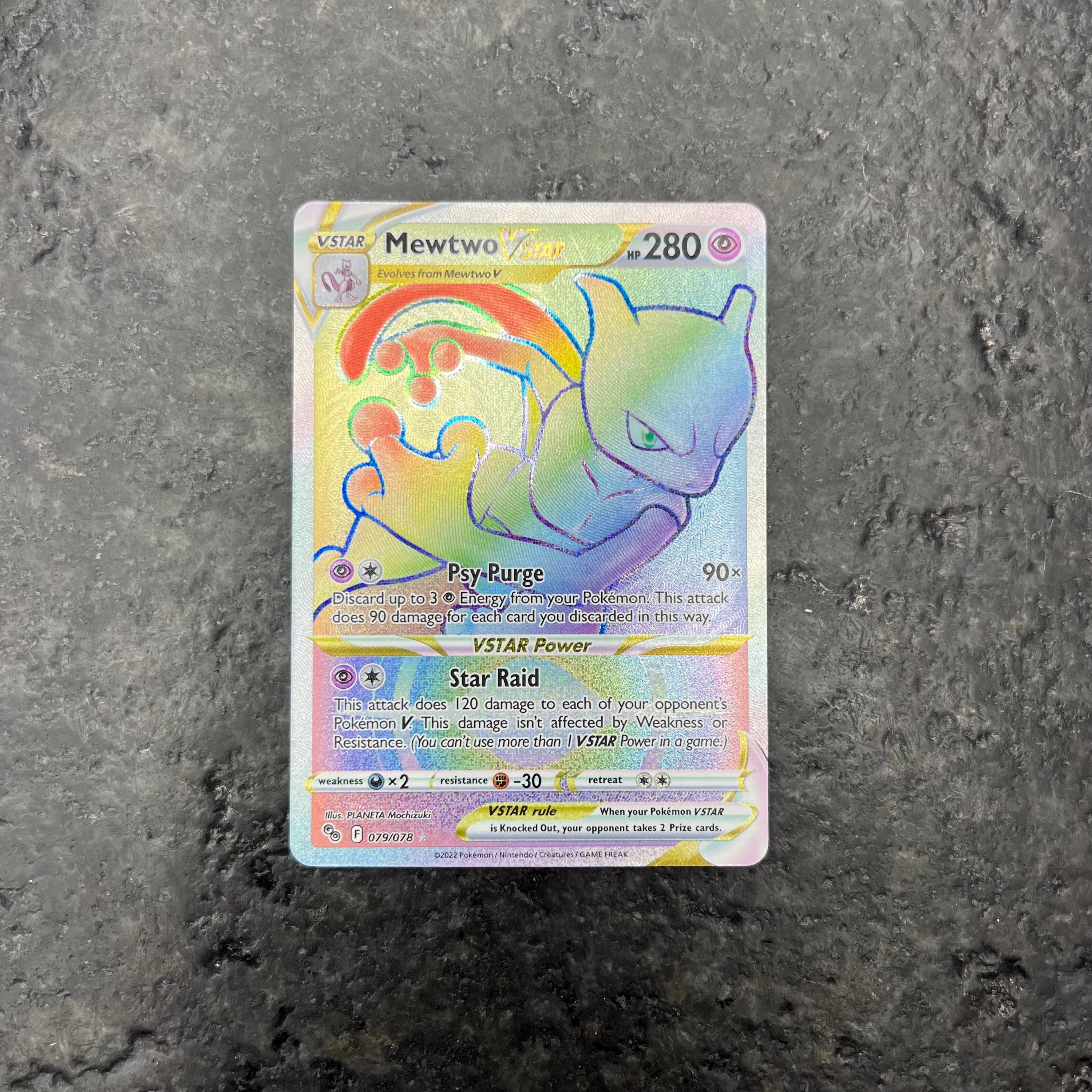 MEWTWO VSTAR RAINBOW RARE 079/079 (NM)