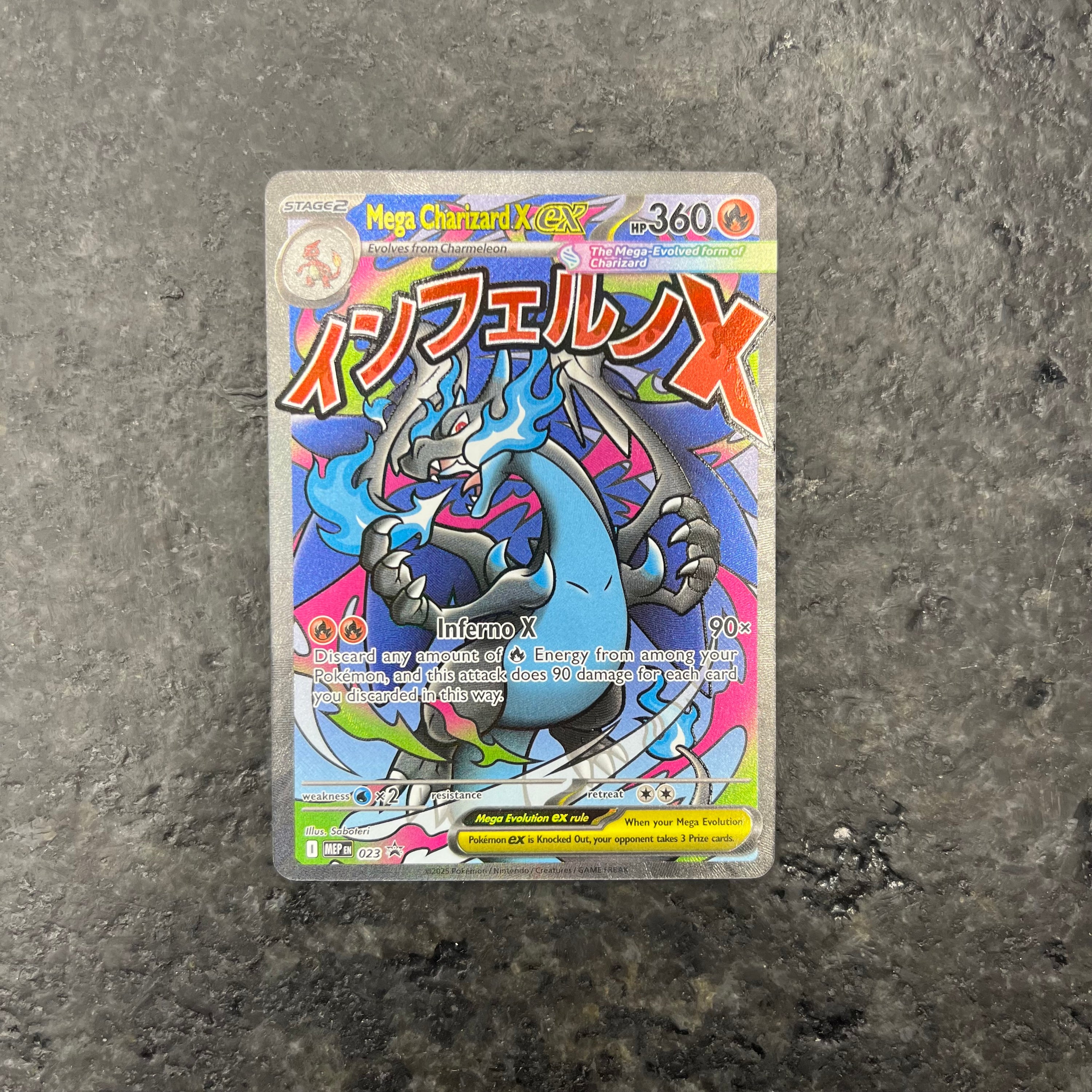 MEGA CHARIZARD X EX PHANTASMAL FLAMES UPC 023 PROMO (NM)
