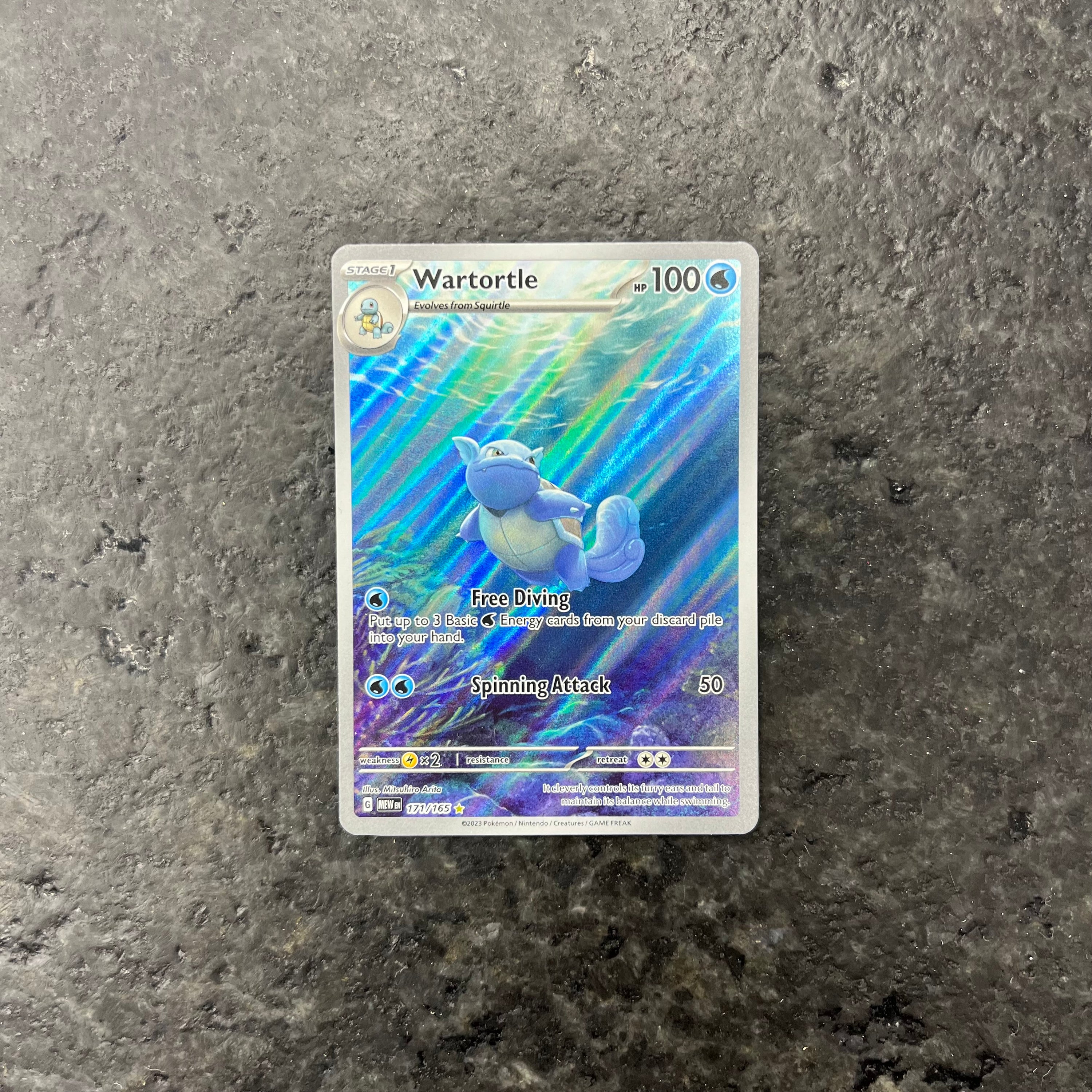 WARTORTLE 151 ALT ART 171/165 (NM)