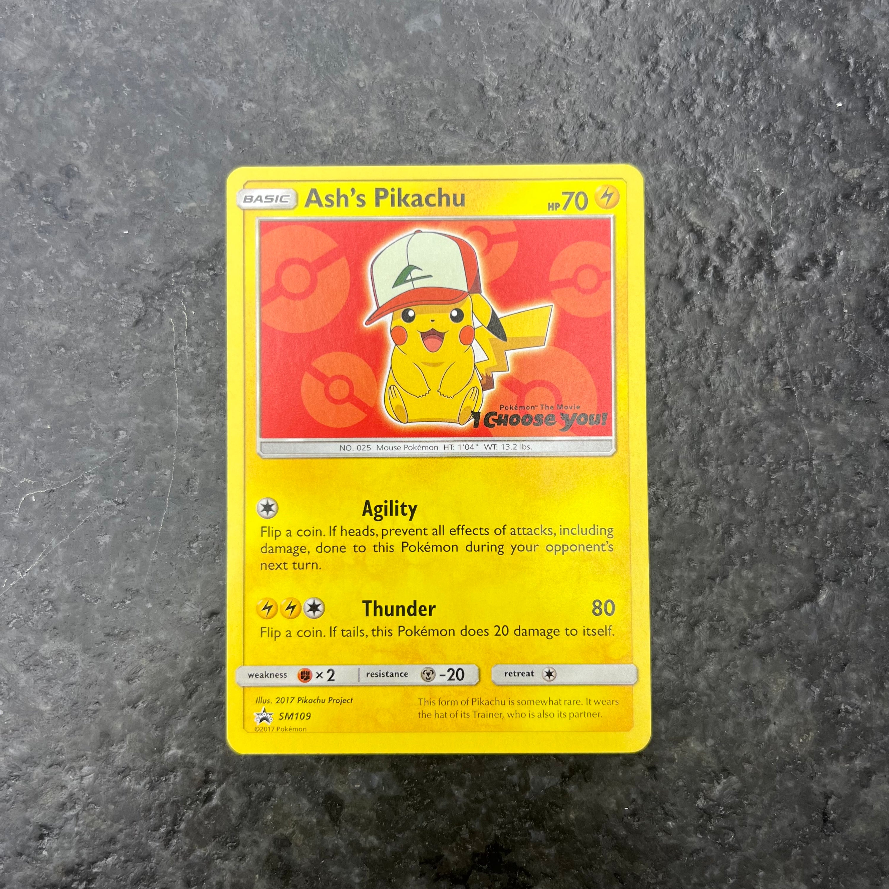 ASH’S PIKACHU I CHOOSE YOU! MOVIE SM109 PROMO (NM)