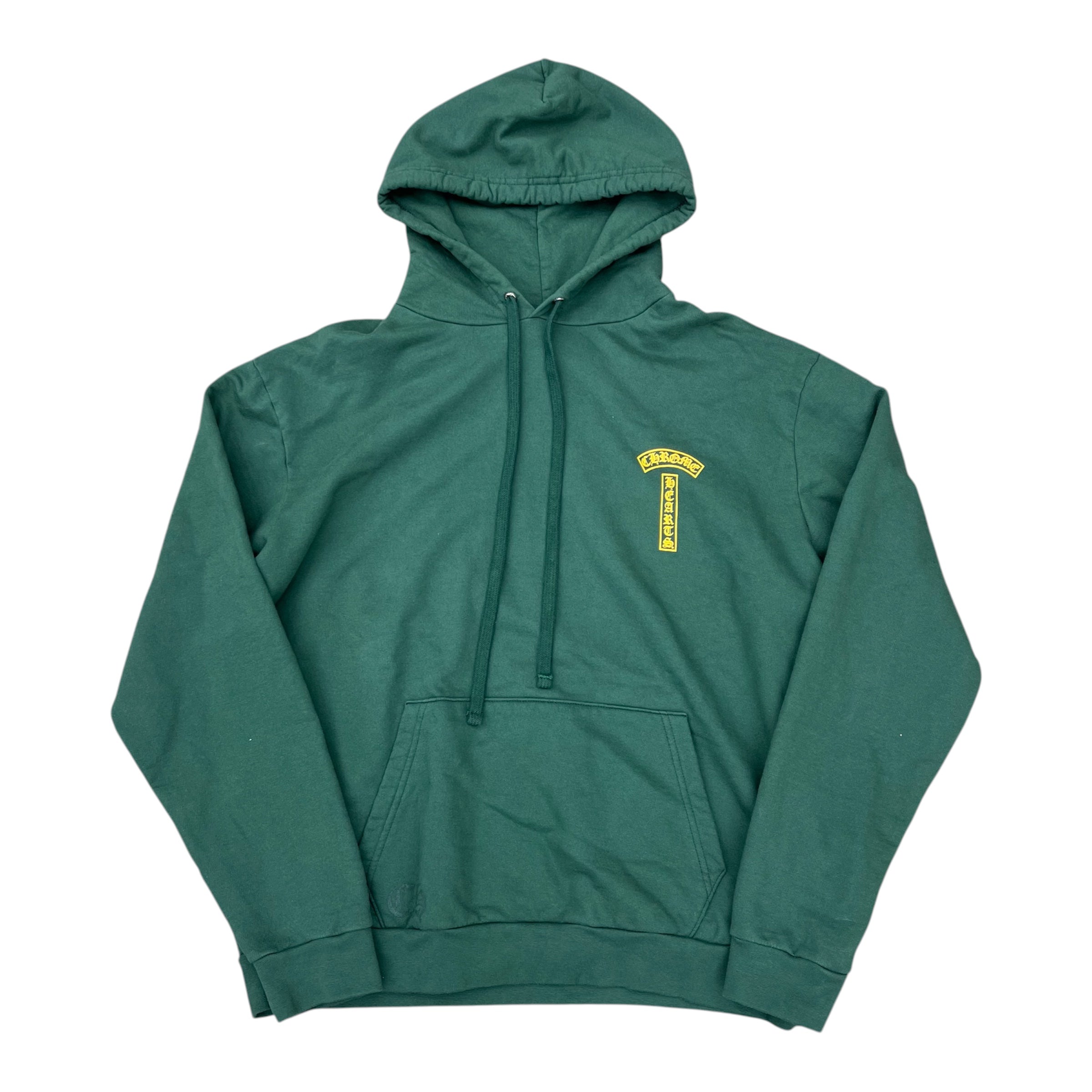CHROME HEARTS GREEN T BAR LOGO HOODIE