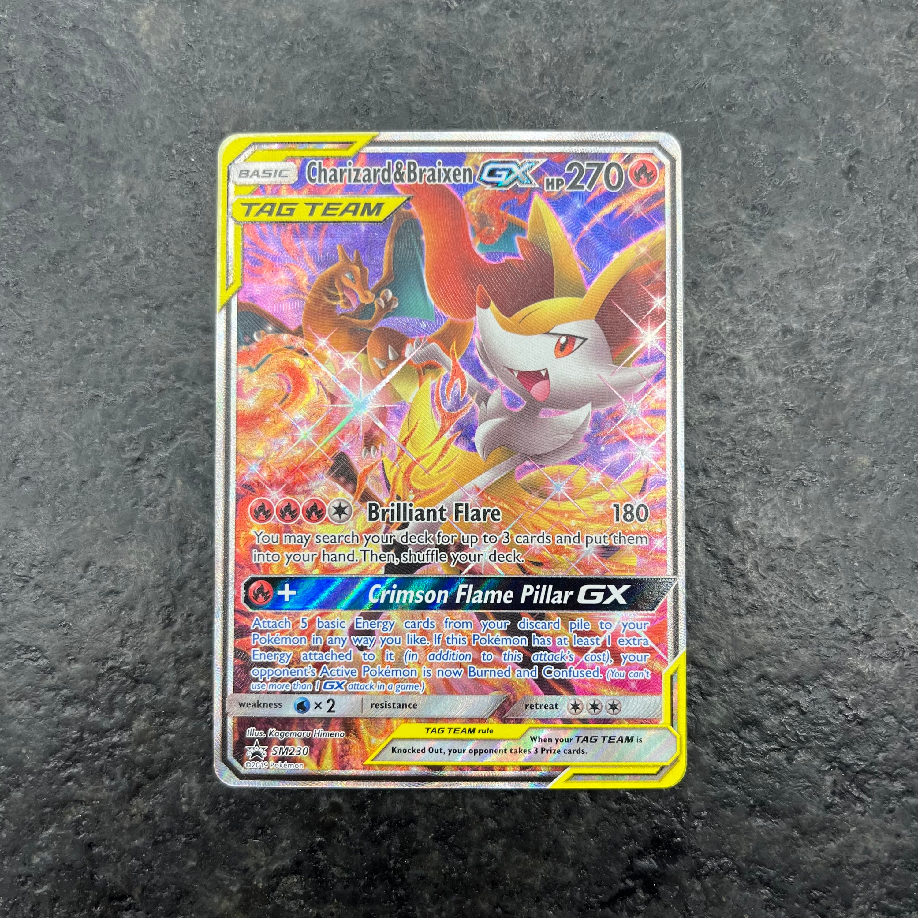 CHARIZARD & BRAIXEN GX SM230 PROMO (NM)
