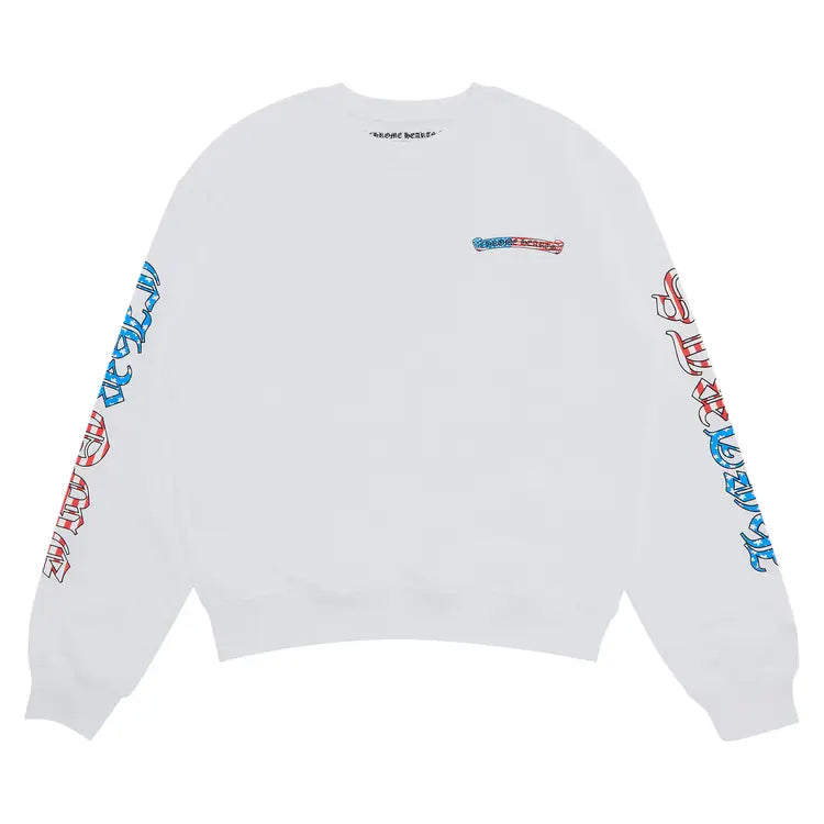 CHROME HEARTS MATTY BOY AMERICA WHITE CREWNECK