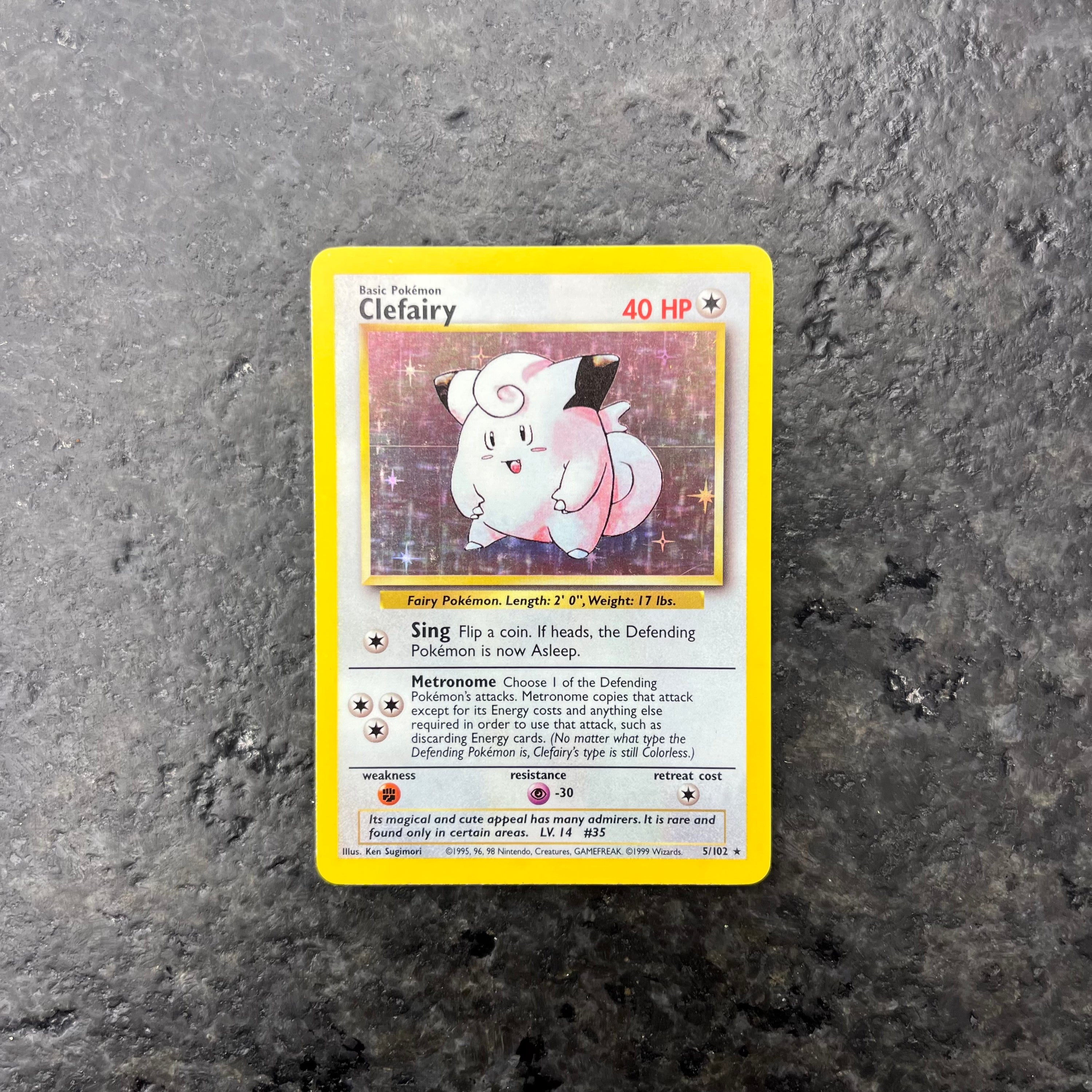 CLEFAIRY BASE SET HOLO 5/102 (LP)
