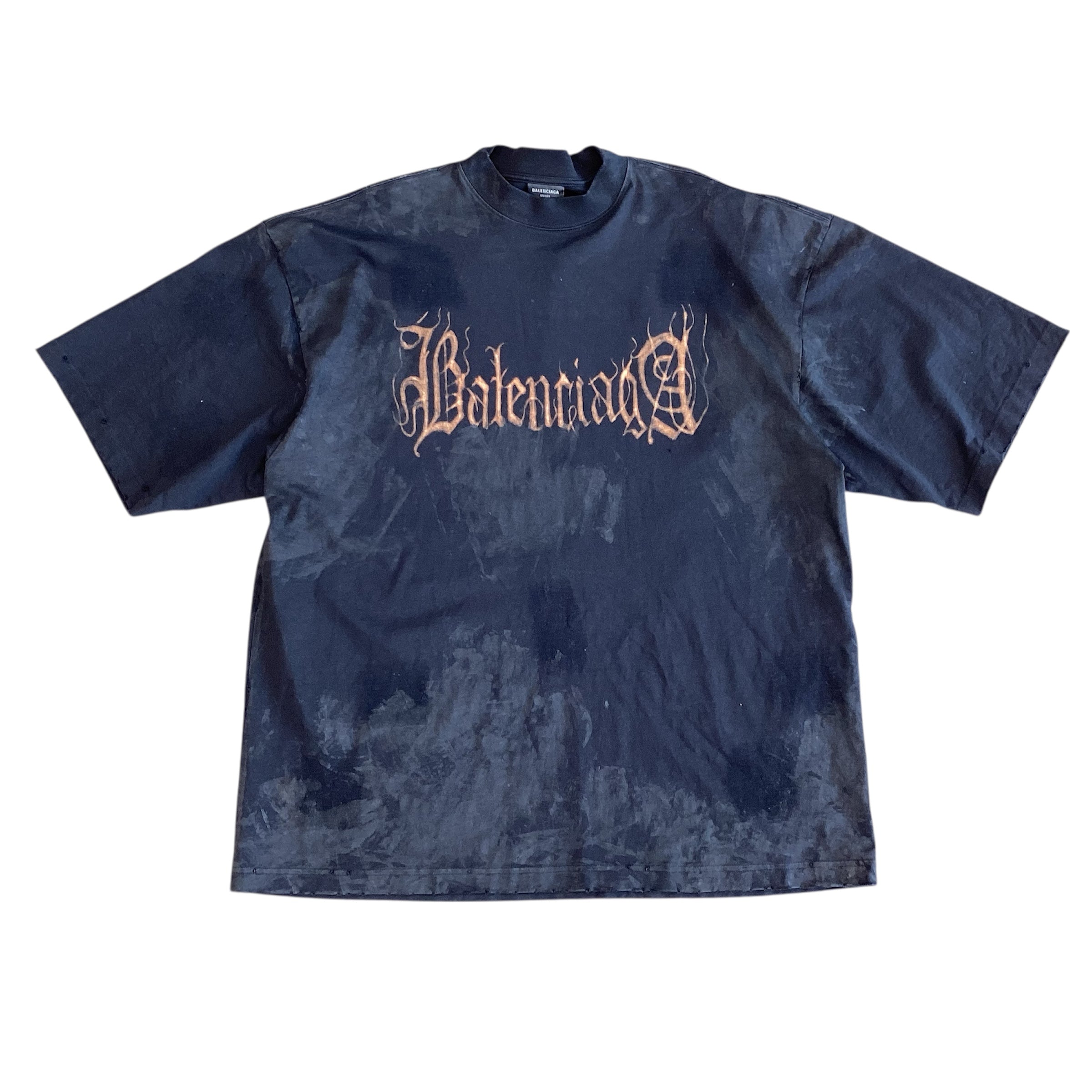 BALENCIAGA HEAVY MUD DYE METAL TEE